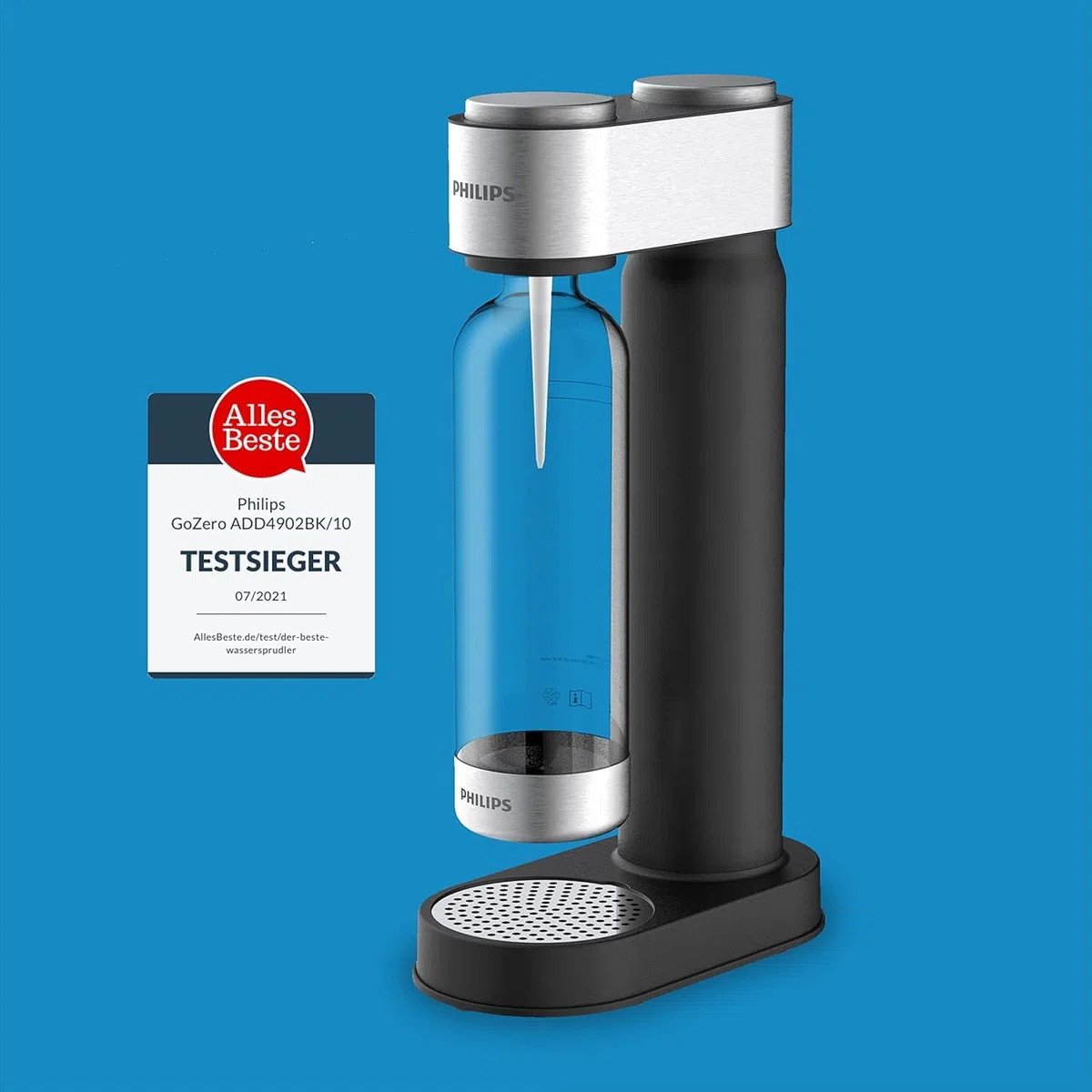 Philips Water ADD913/10 Sprudelwasserbereiter CO2-Zylinder, Edelstahl