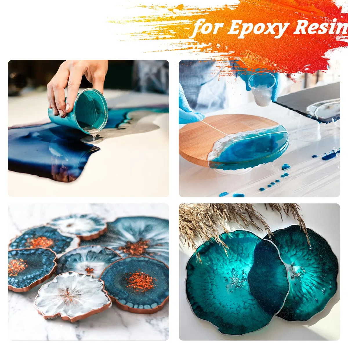 Farbe Epoxidharz, Pigment Seife Set 18ml*16 Farben - LIUCOLI Mica Pulver Glitter für Kunstharz Gießharz, Kerzen, Schleim, Kosmetischer, Lidschatten