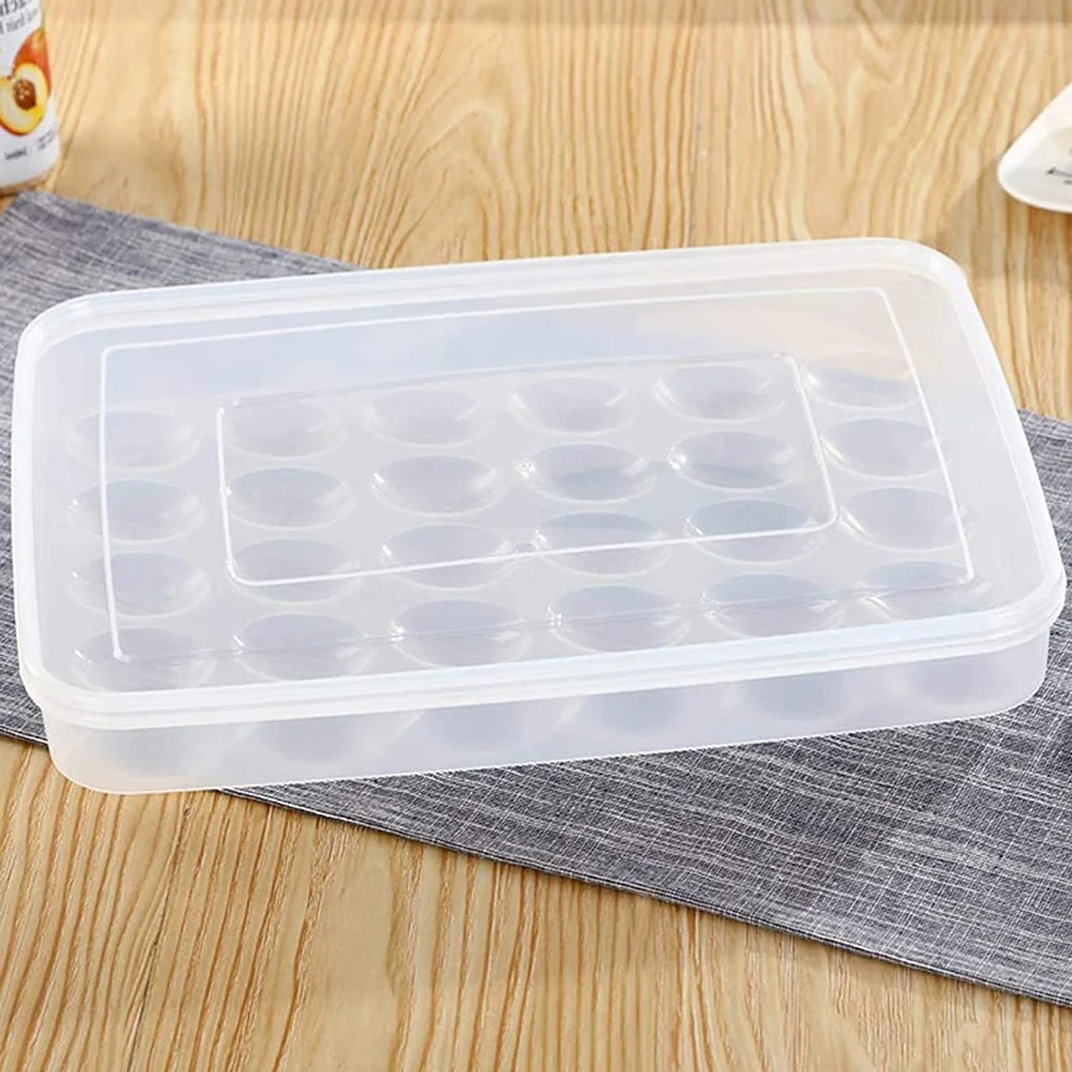 Eier Behälter, Eier Behälter Mit Deckel, Eierbox Aus Kunststoff, Eierbehälter mit Decke, für 30 Eier, Tragbare Ei Aufbewahrungsbox, für Kühlschrank