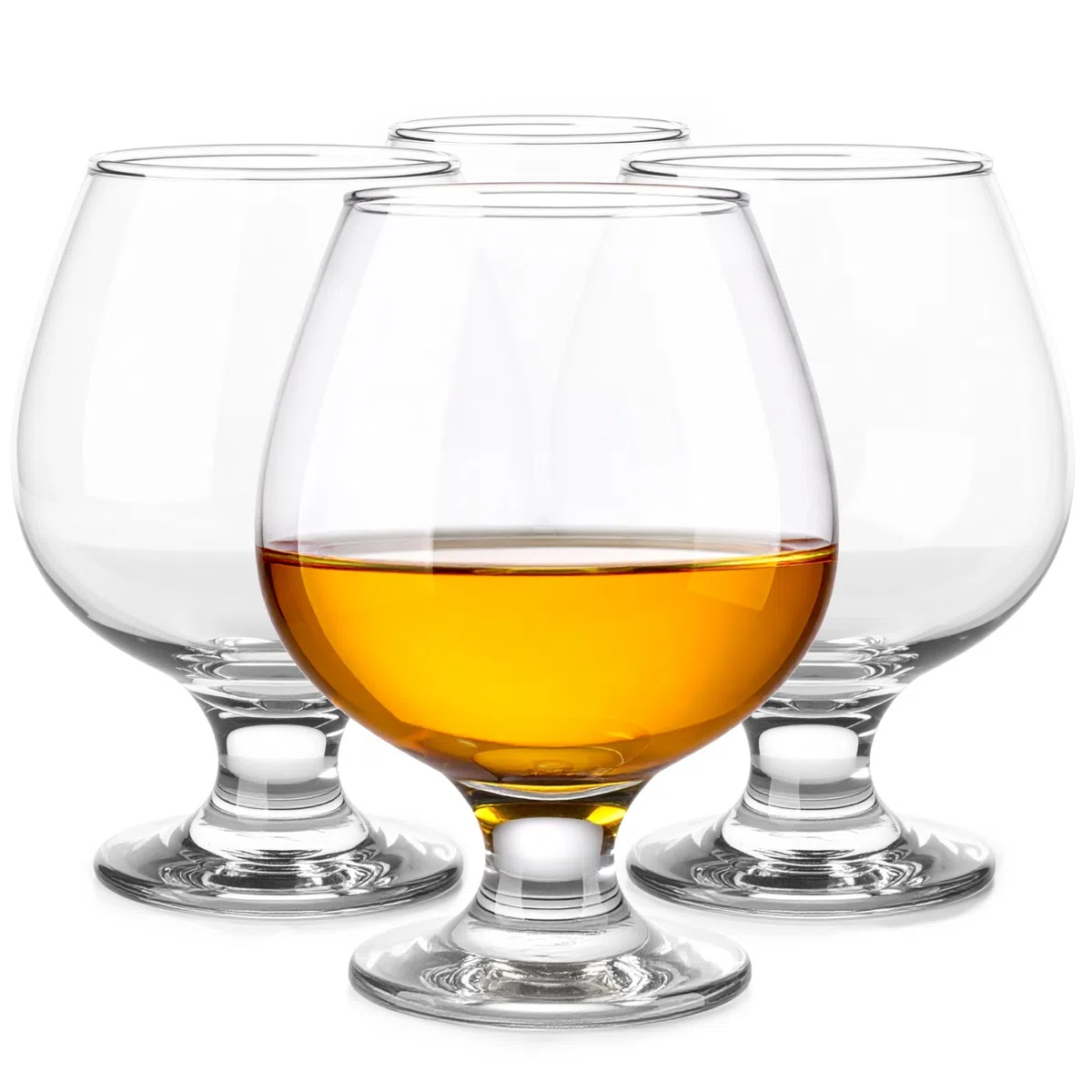 Glasmark KROSNO, 350ml, Set von 4, Cognacglas, Brandy, Cognac-Gläser, Cognacschwenker, Hochglanz, Schwenker gläser, Perfekt für Zuhause, Restaurants und Partys, Spülmaschinenfest