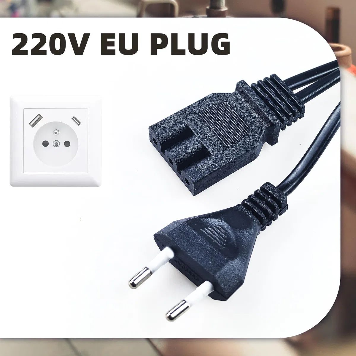 Elektronische Fußsteuerung Nähmaschine, Universal Fußsteuerung Pedal Fußschalter Stecker 200-240V mit Netzkabel, Fußpedal Controller Variable Speed Controller für meisten Nähmaschinen EU-Stecker