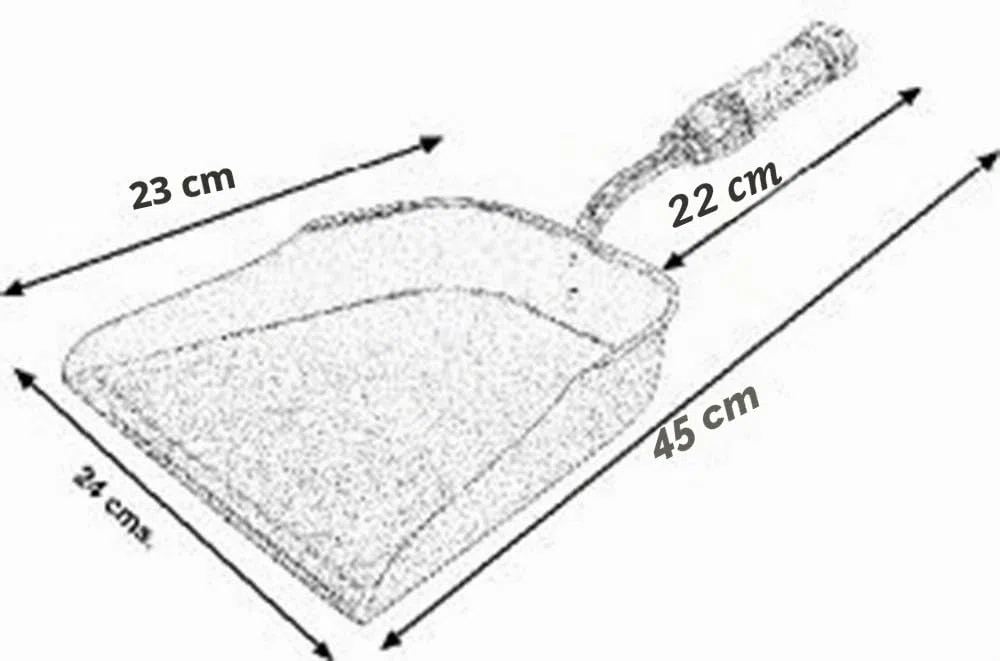 Imex El Zorro 71302 Kehrschaufel aus Metall mit Holzgriff, 24 x 23 cm