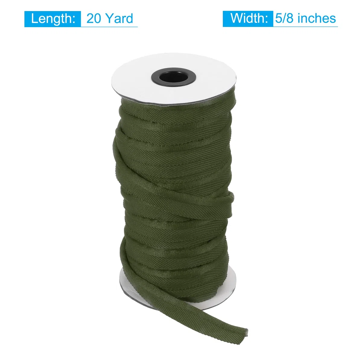 QUARKZMAN Paspelband 20 Yards 5/8 Zoll Paspelband Zum Nähen DIY Basteln Stoffkante Dunkelgrün