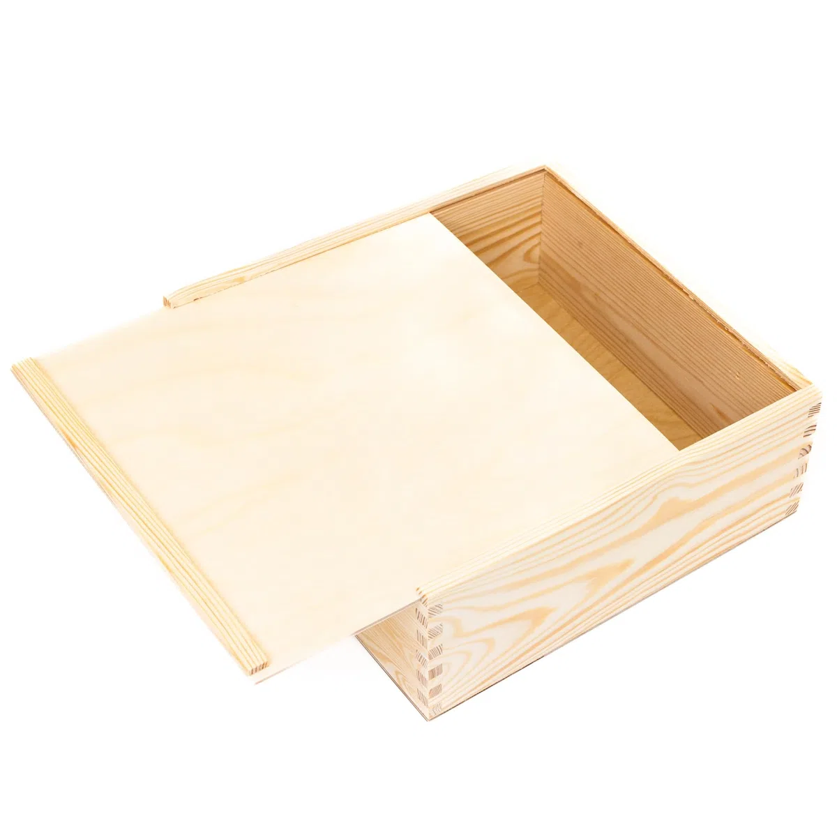 Holzkiste Schiebedeckel Holzbox Aufbewahrung Auswahl (26 x 26 x 10 cm)