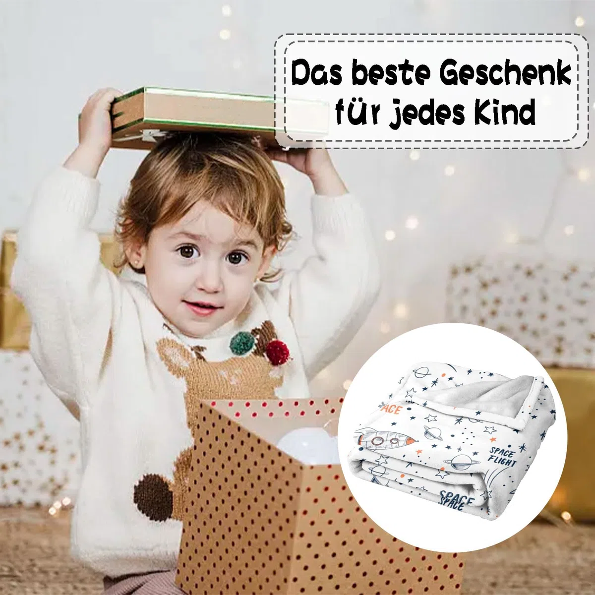 Rakete Decke 130x150cm Weltraum Rakete Wohndecke Cartoon Kuscheldecke,weiche Sofadecke für Kinderzimmer, perfekt als Kinder-Sofadecke für Jungen & gemütliche Wohndecke (B, 130x150cm)