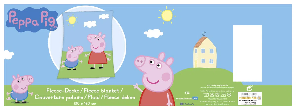 Herding Kuscheldecke, Peppa Pig, 130 x 160 cm