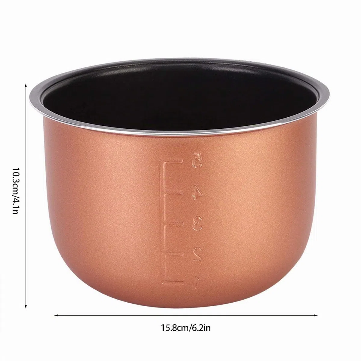 Innentopf – Beschichtung für Reiskocher – Beschichtung des Innentopfs, antihaftbeschichtet, Ersatzzubehör für Reiskocher, 1,5 l, 1,6 l