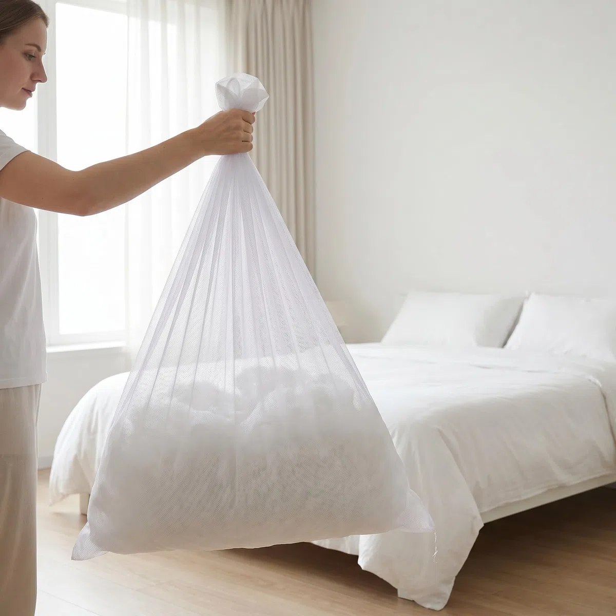 GALPADA Ersatz Innensack für Sitzsäcke aus Atmungsaktivem Mesh Leichter Sitzsack Innenbezug ohne Füllung für Wohnzimmer und Schlafzimmer Pflegeleicht