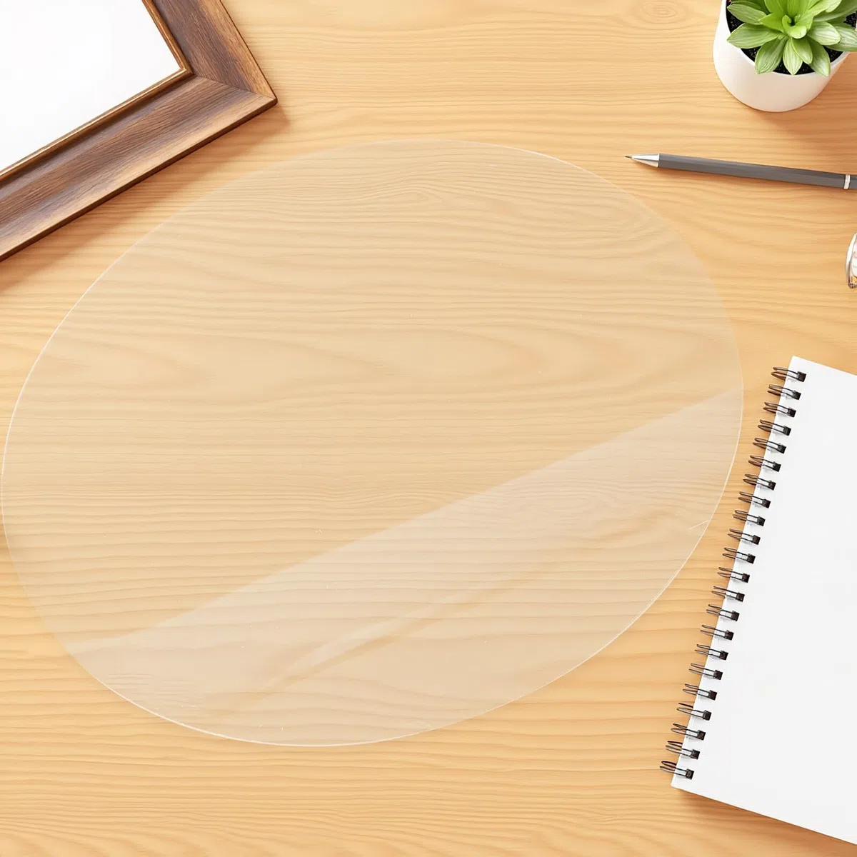 BESTYASH Transparente Acryl Uhrenplatte Rund 300mm Durchmesser 2mm Dicke Uhrenglas für Selbstgemacht Wanduhren Stabiles Zifferblatt mit Polierter Oberfläche Modernes Wanddekor