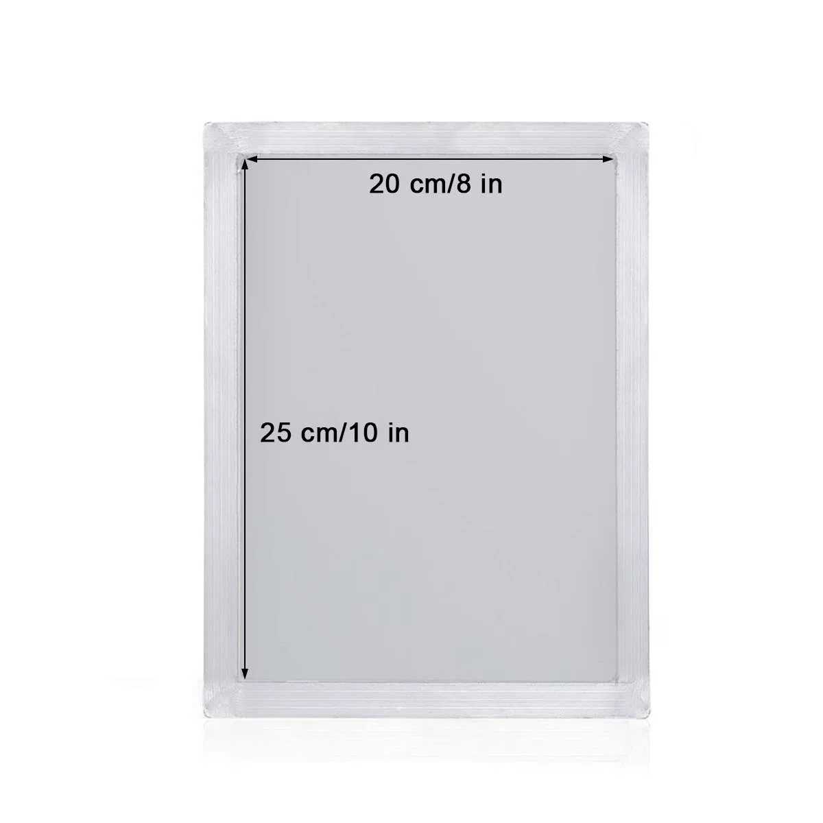Siebdruckrahmen aus Aluminium mit 43T/110 weißem Netz, für Siebdruck, 20,3 x 25,4 cm, 2 Stück