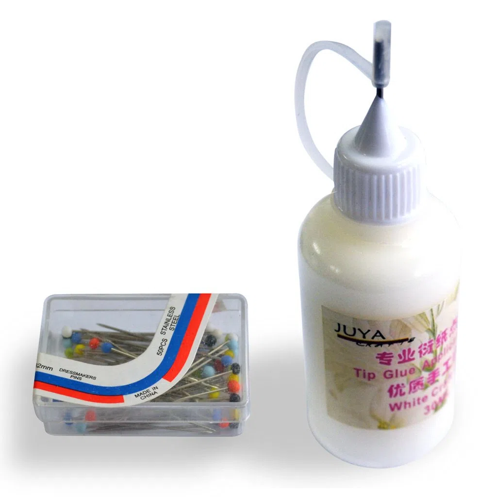 JUYA Papier Quilling Kits QK11 mit 30 Farben 600 Strips und 8 Werkzeuge (Rosa Werkzeuge, Breite 5mm Kleber haben)