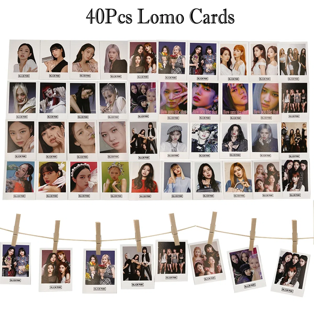 Blackpink Geschenk-Set, Fanartikel, Fans Geschenk für Blink, Blackpink Merch Kpop Blackpink Merchandise Blackpink Rucksack, Schlüsselbund LOMO-Karte Silikonarmbänder