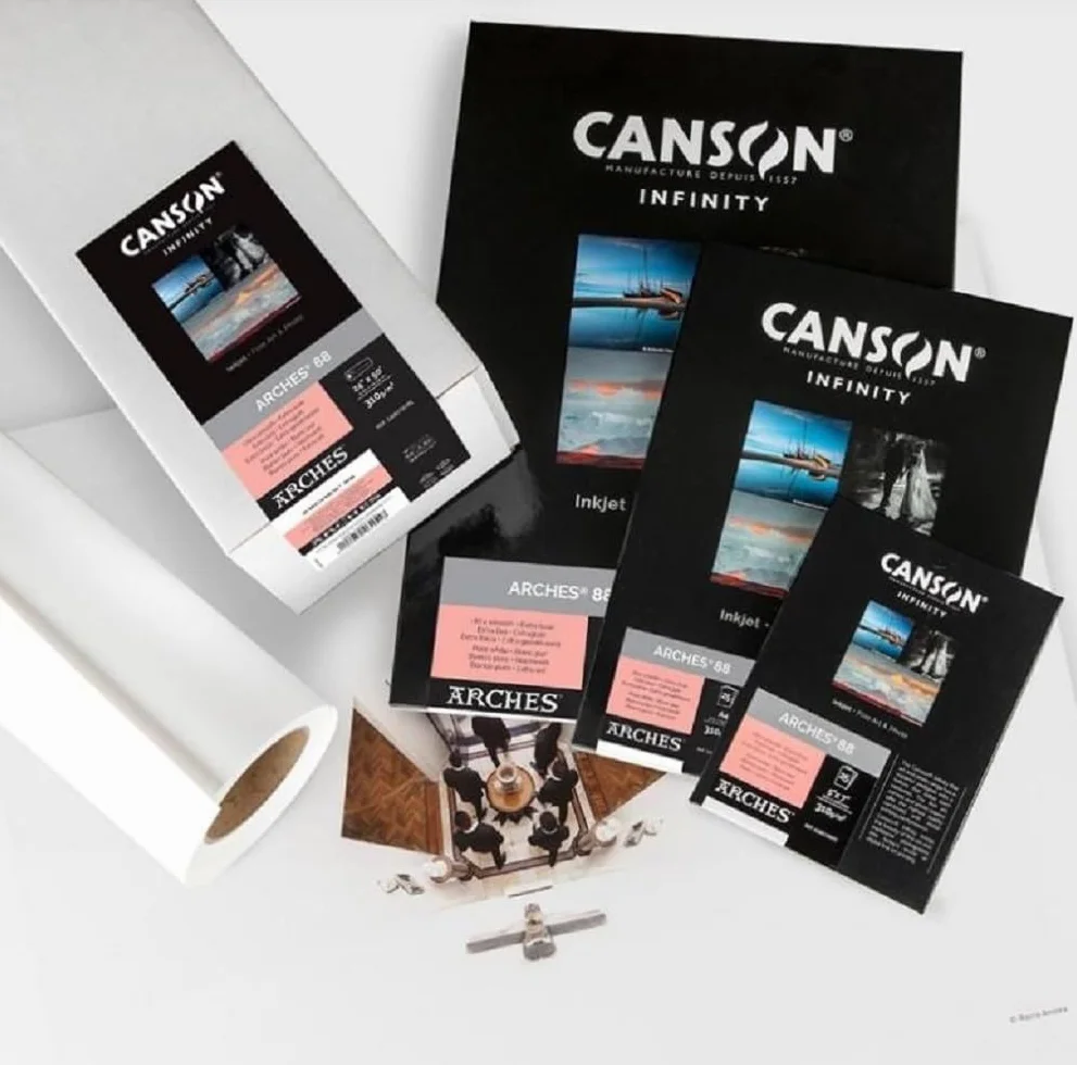 Canson Infinity Arches 88, 100% satiniert, 310 g, A4, 25 Stück, naturweiß