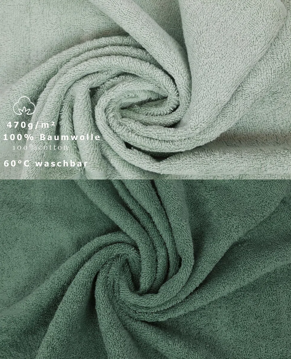 Betz 10 Stück Seiftücher Premium 100% Baumwolle Größe 30x30 cm Farbe heugrün - tannengrün