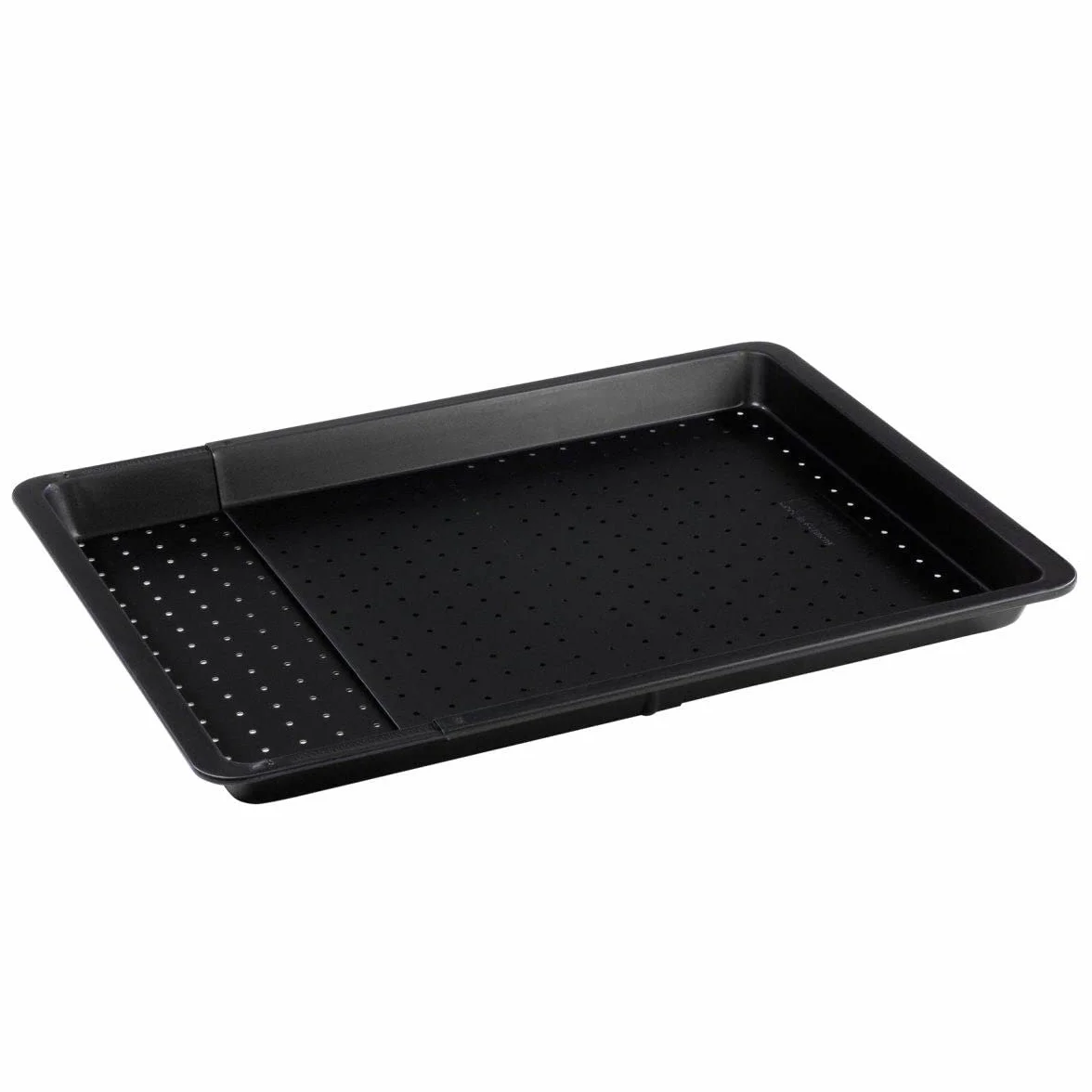Zenker Black Metallic Perforiertes Backblech – Ausziehbar für perfekte Baguettes, Kuchen & Pizza, 52-37x33 cm, Ausziehbares Blech, Perforiert