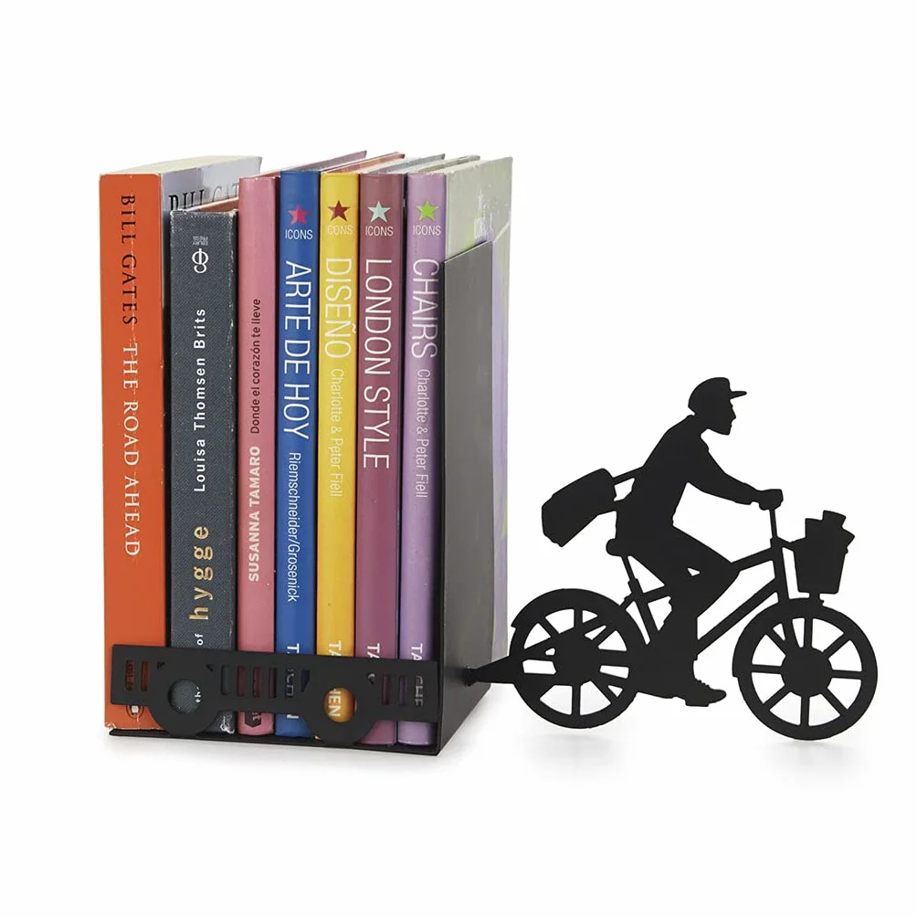 Balvi Bücherstütze Postman Farbe schwarz Dekorativ Metall