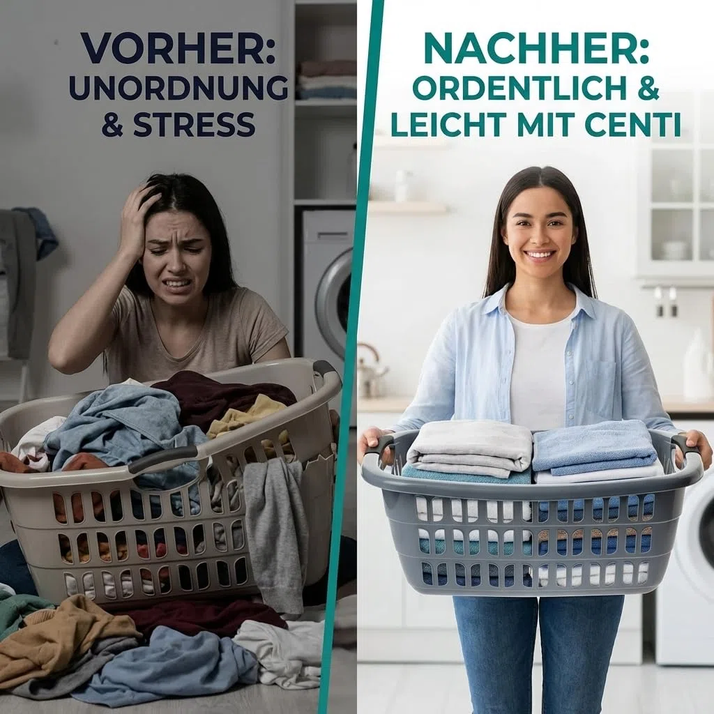 3er Set Wäschewanne groß 30 Liter, Wäschekorb Plastik Grau, Wäschewanne Kunststoff grau mit ergonomischen Griffen, vielseitig einsetzbar, 55x37x20 cm, Wäschekorb Made in EU