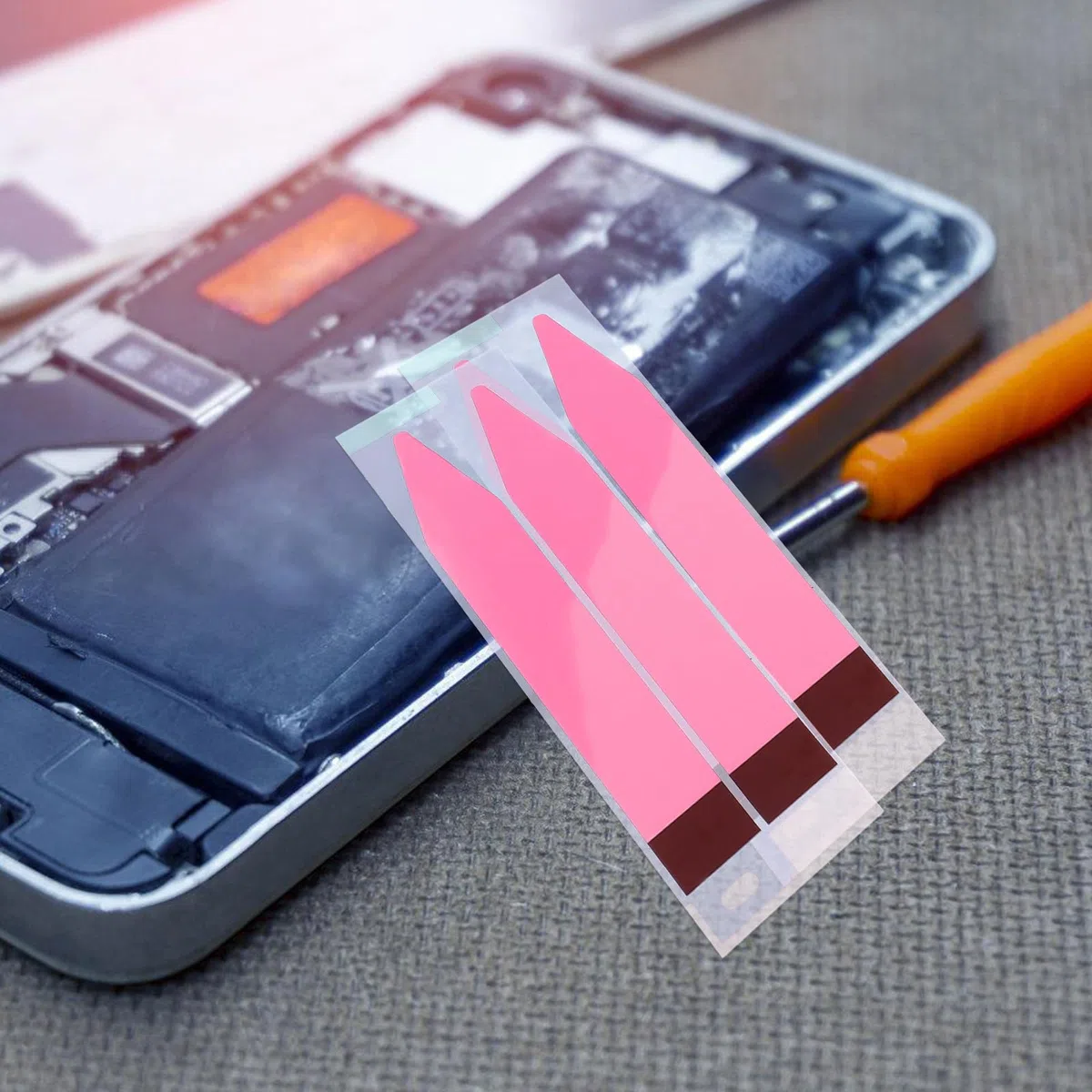 Selbstklebende Batterieklebestreifen 12 Stück mit Starkem Kleber für Akku Befestigung bei Telefonbatterien