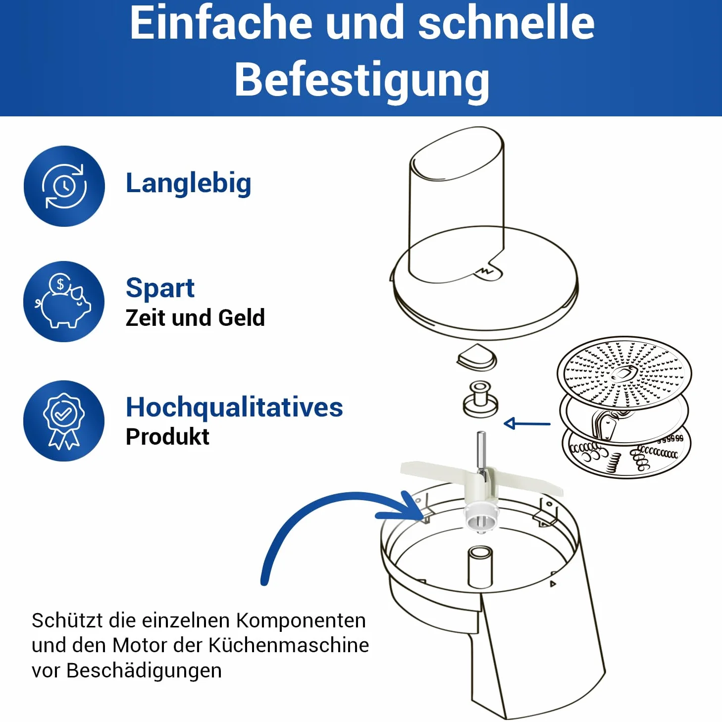 VIOKS Mitnehmer mit Ausräumflügel Ersatz für Bosch 00630760 630760 00621923 für Durchlaufschnitzler in Küchenmaschine MUM5 MUMS MUMV MUZ5 MUZ5DS MUZ5VL MUM58L20 & Bosch MUM 5 Zubehörteile