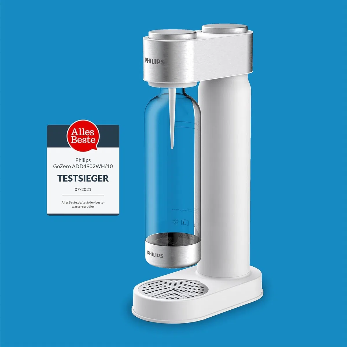Philips Water ADD913/10 Sprudelwasserbereiter CO2-Zylinder, Edelstahl