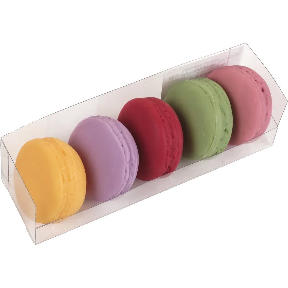 Macarons 5 Stück Bunt Durchmesser 4,5 cm Lebensmittelattrappe Fake Food Attrappe