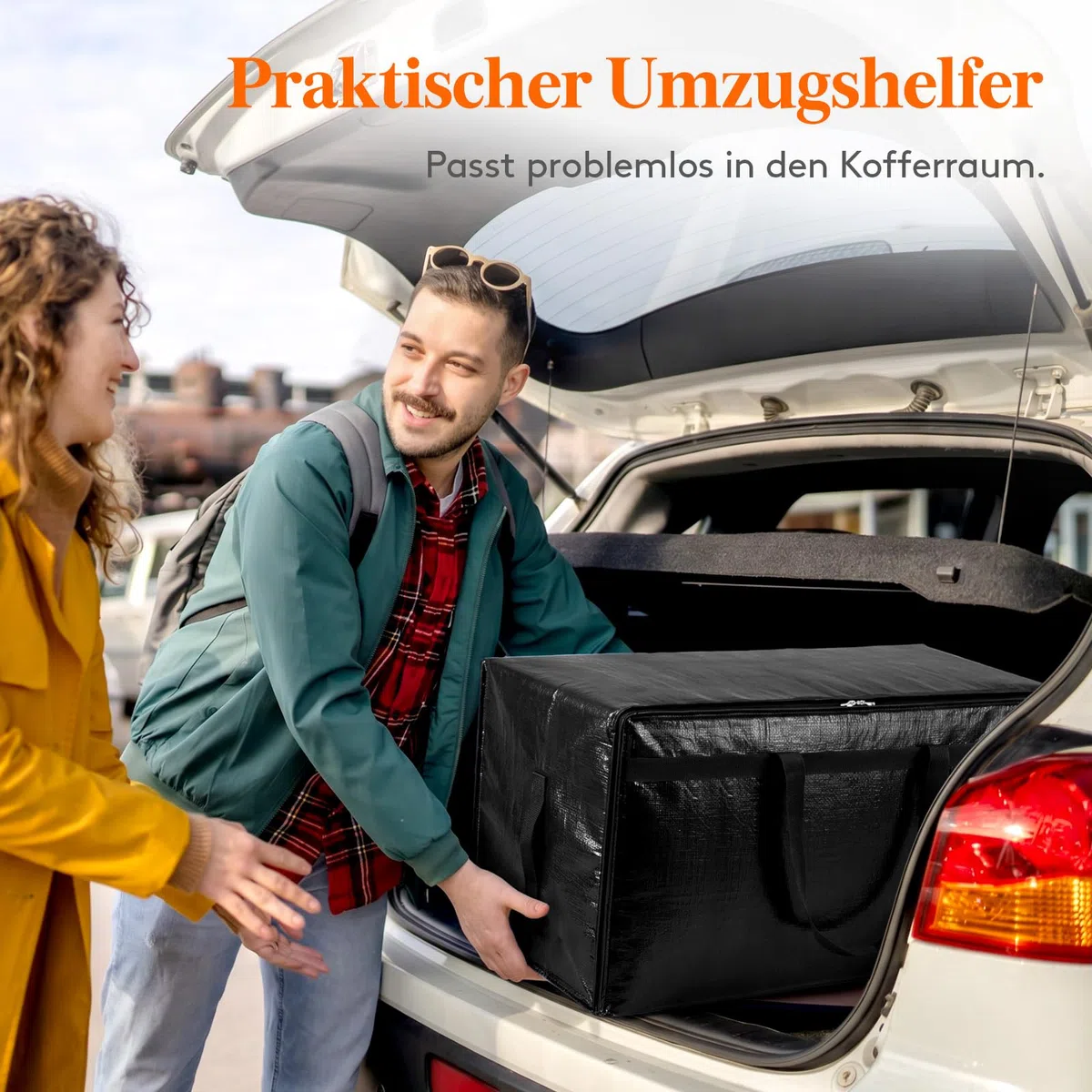 Lifewit 4 Stück 90L Umzugstaschen mit Griff, Aufbewahrungstasche für Bettdecken, Große Tasche mit Reißverschluss, Bettwäsche Aufbewahrung, Tasche Bettzeug, Transporttasche, Kleidertasche, Schwarz
