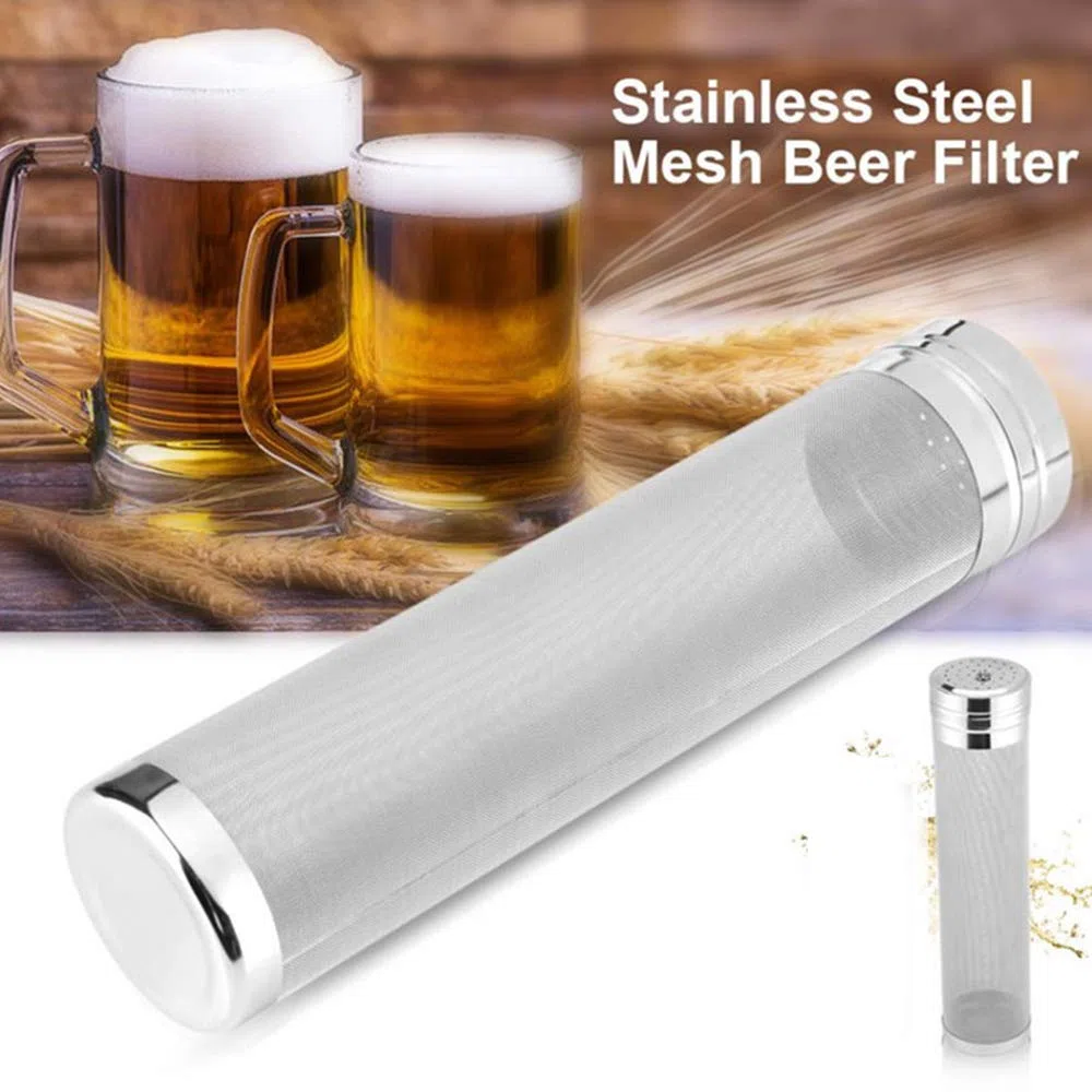 Beer Dry Hopper Filter,Merrday Stainless Steel Hop Strainer Micron Mesh Beer Filter Cartridge (2.8 X 11.8 inch)