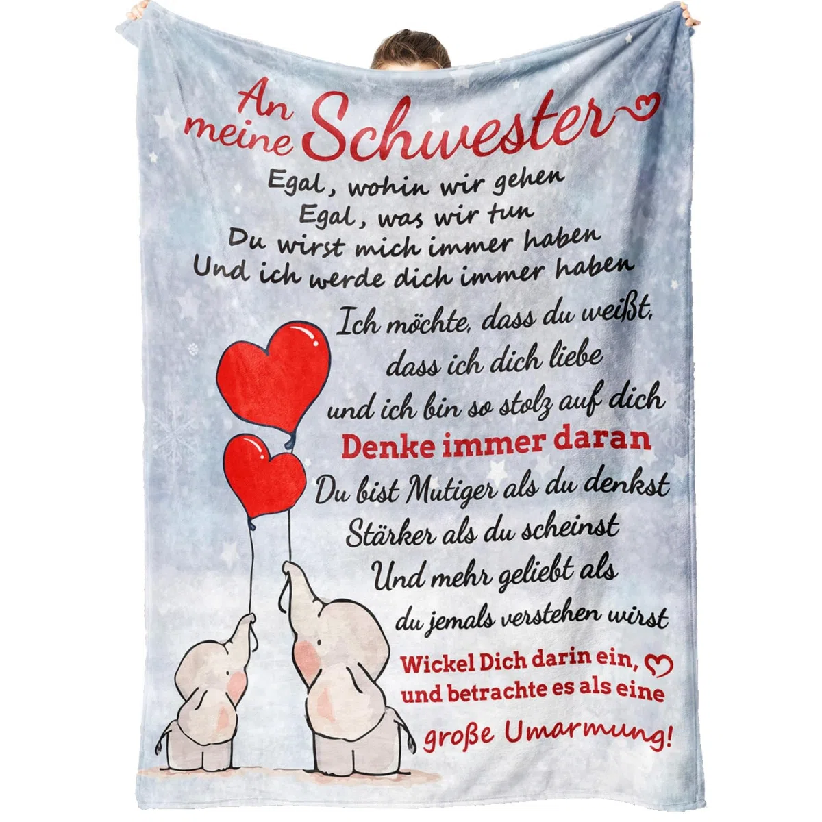 Schwester Geschenk, Flanell Decke Geburtstagsgeschenk für Beste Schwester, Weihnachten Geburtstag Hochzeitstag Abschluss Geschenke für Frauen 50 * 60in