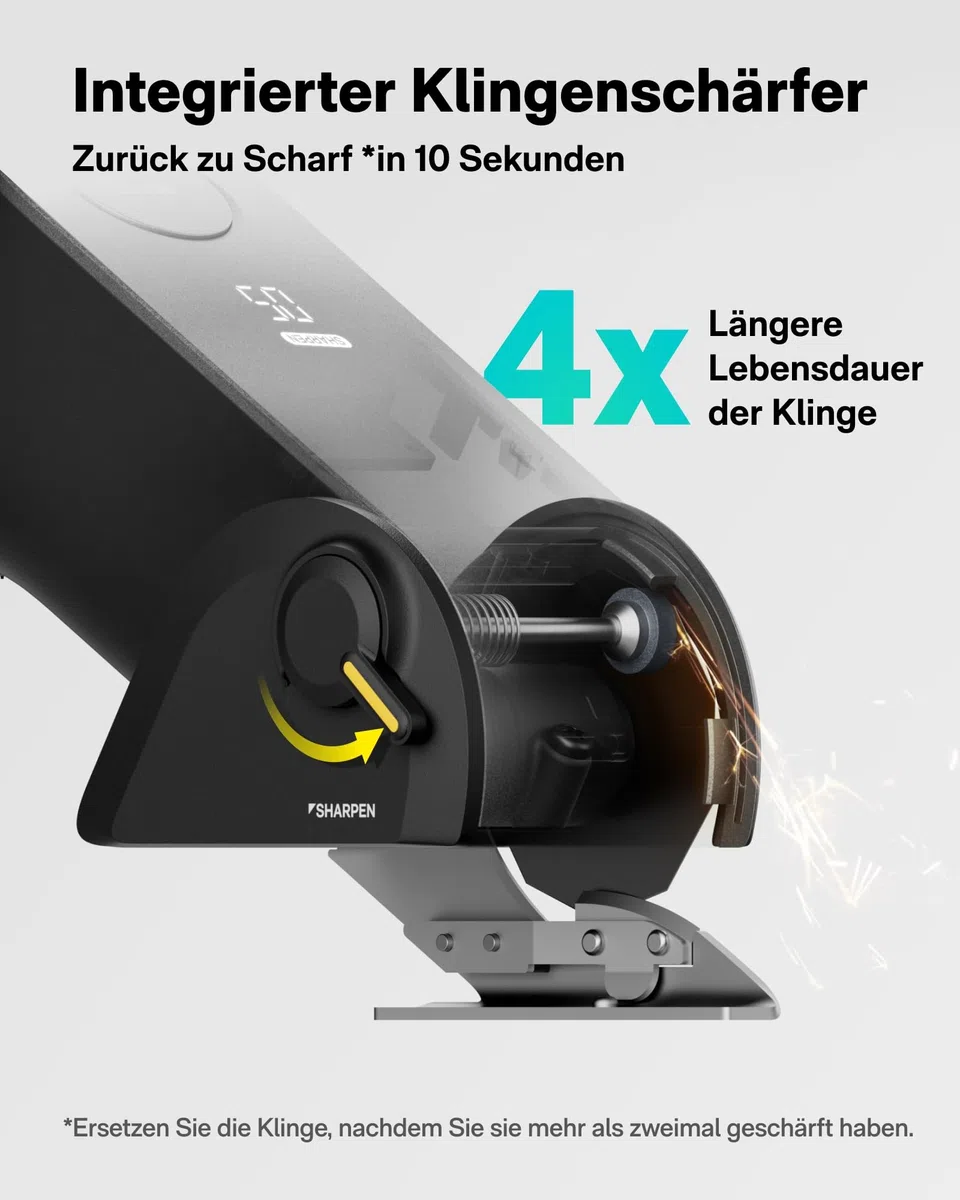 HOTO 2 Stück titanbeschichtete Ersatz-Rundmesser für HOTO Edgeflow Elektroschere, langlebig & scharf, Ersatzklingen für Kartonschneider für Karton, Stoff, DIY, Teppich, Leder, Papier, Kunststoff
