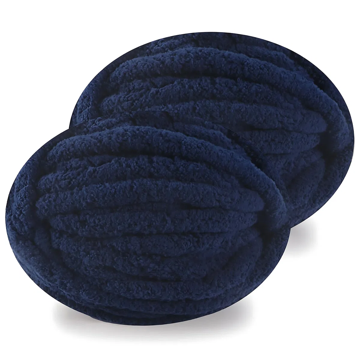 Dicke Wolle zum Handstricken 2 StüCk 500g, Chunky Yarn Wolle zum HäKeln, Flauschig Weiche XXL wolle dick für Decke Sockenwolle Schal Mütze (Dunkelblau)