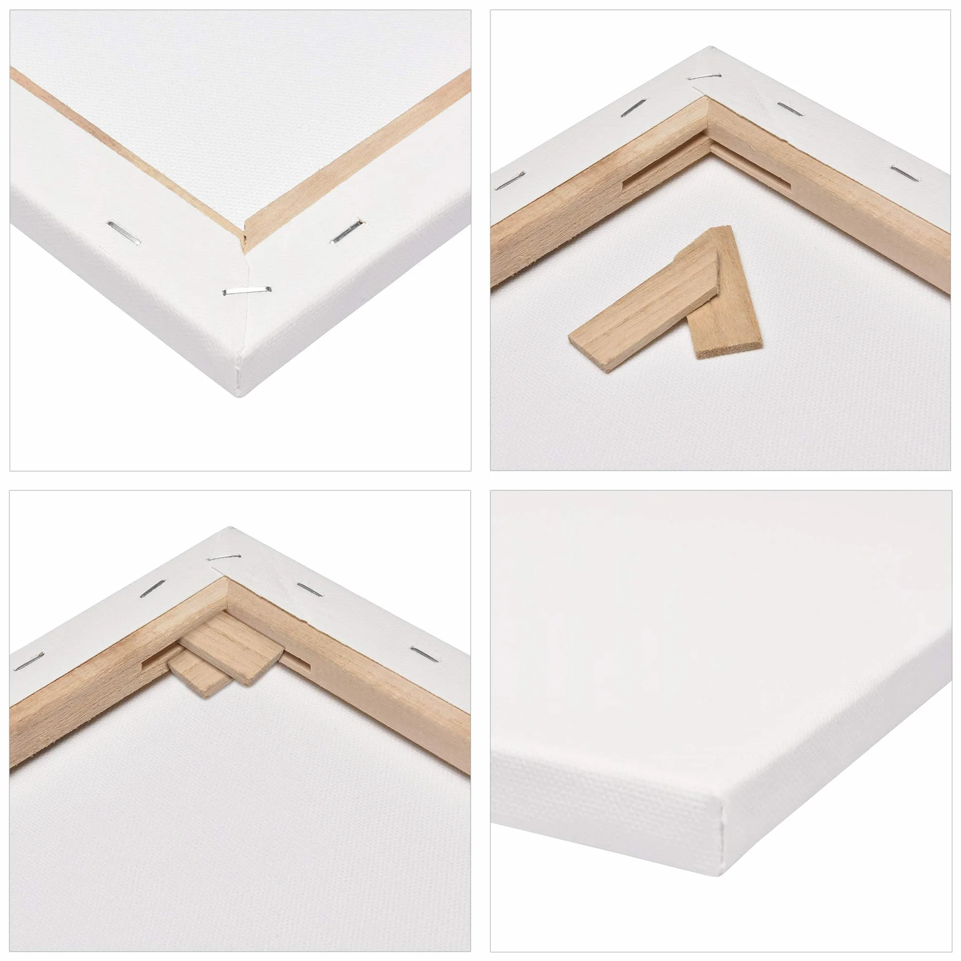 Keilrahmen Leinwand zum Bemalen 60x80 cm – Artina FSC® 2er Set Bespannte Leinwand Keilrahmen Leinwände für Acrylfarben Canvas zum malen Acryl 100% Baumwolle