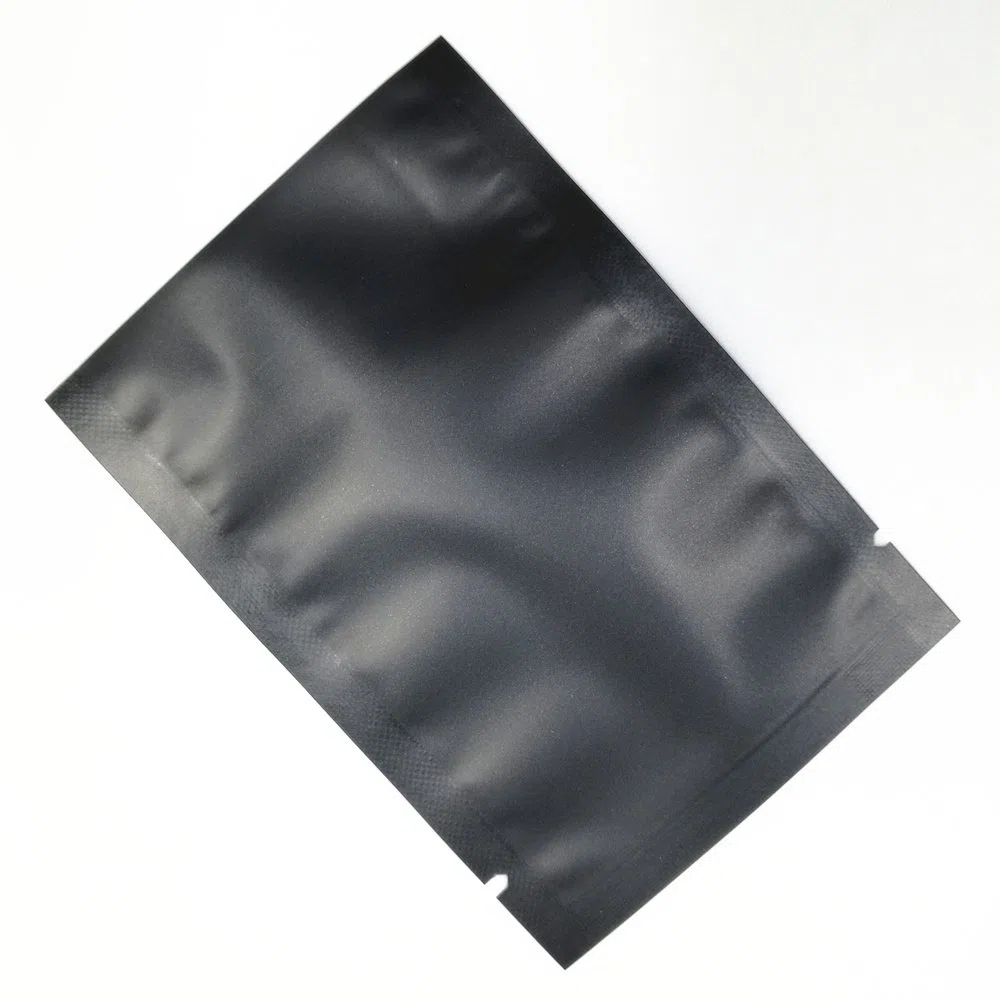 200 Stück Flache Open Top Mylar Beutel Vakuumversiegelbar Langfristige Aufbewahrung von Lebensmitteln Matter Beutel Heißversiegelbar mit Aufreißkerbe (8x12cm(3.15x4.72inch), Schwarz)