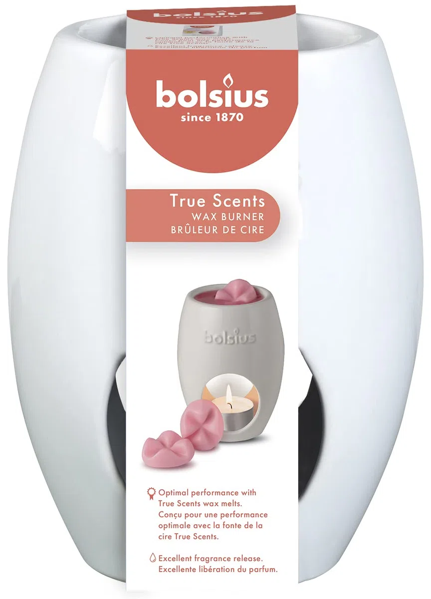 Bolsius - Duftlampe - Ellipse - Weiß - 2 Stk - Aromabrenner - Ø 94 mm - Keramik - Aromalampe für Raumdüfte - Duftlampe für Raumerfrischung