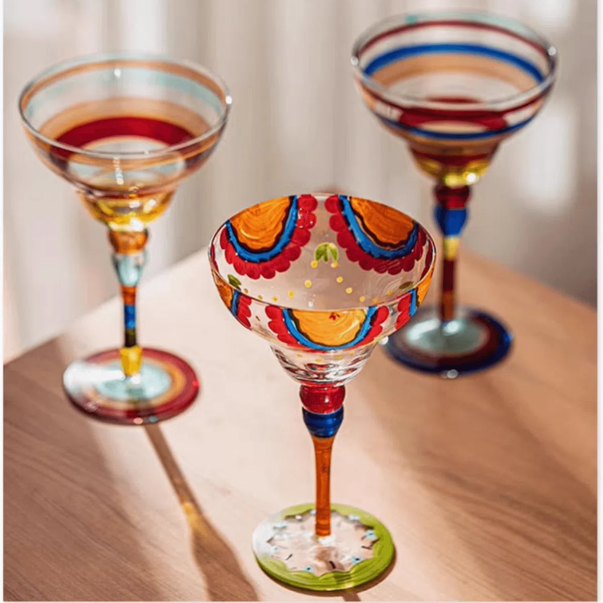 Supercap - Margarita-Gläser, mundgeblasene Gläser für Cocktails, klassische Bargläser, perfekt für Zuhause, Restaurants und Partys, 1 Stück (fruit)
