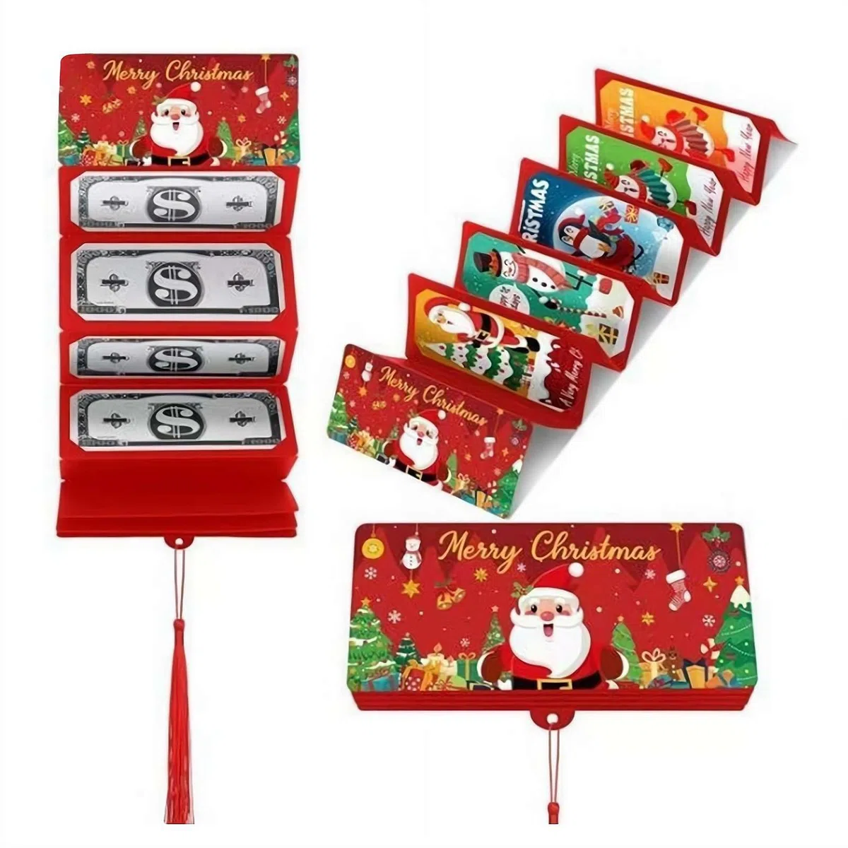 Generisch Weihnachtsüberraschungs-Geldhalter – Weihnachtsgeld- oder Geschenkkartenhalter mit Umschlägen, Überraschungs, Geldkarten mit Umschlägen, für Bargeld, Auto, Weihnachtsgeschen