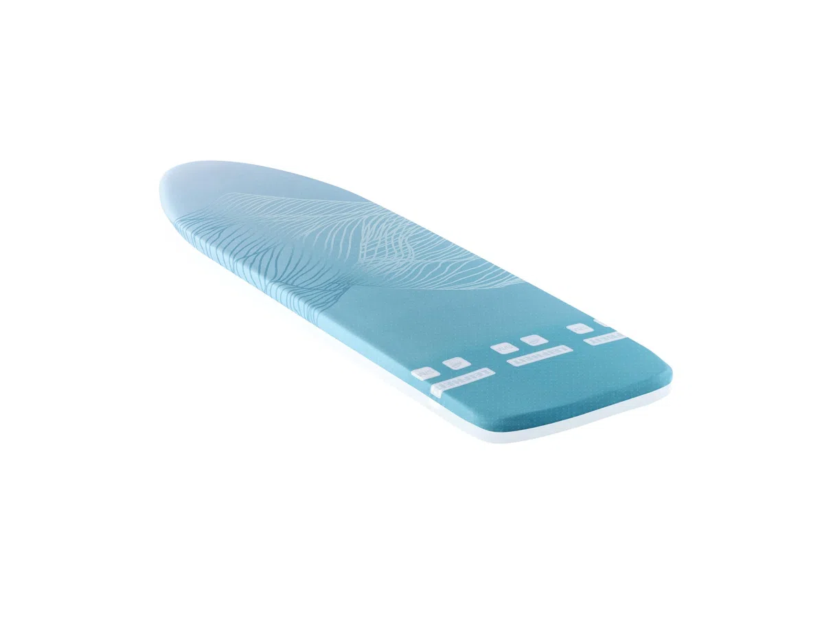 Leifheit Bügeltischbezug Perfect Steam Air Board Express S/M, Überzug Bügelbrett bis max. 125 x 40 cm, spezielle Perforation, Molton-Polsterung, Bügelbrettbezug für Dampfstationen