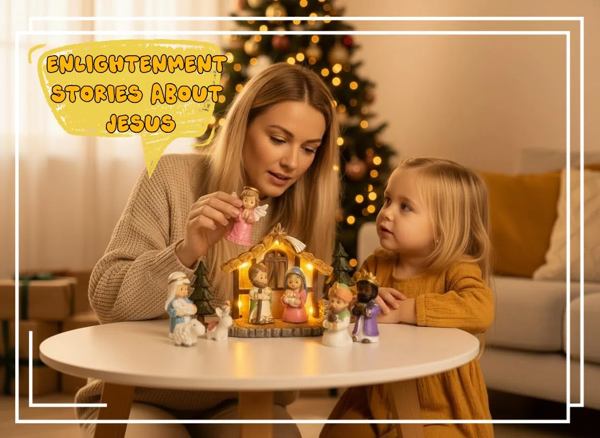 Krippenfiguren Set für Kinder - Weihnachtskrippe Mit Beleuchtung – 12Pcs Kleinkindspielzeug mit kleinen Figuren und Spielsets – Weihnachtskrippe Komplettset für Jungen und Mädchen ab 3 Jahren