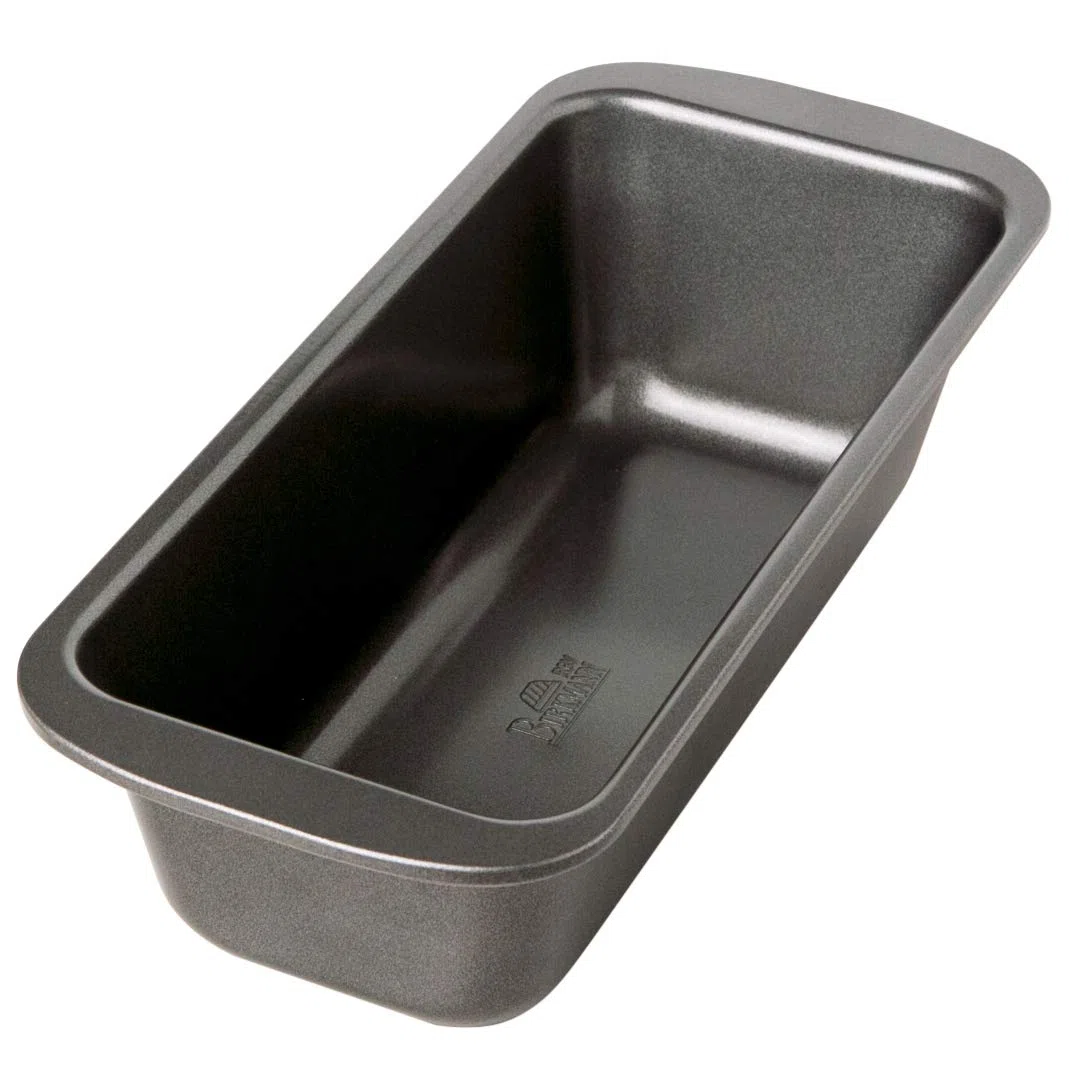 Birkmann Easy Baking Kastenform, rechteckige Brotbackform und Kuchenform aus Karbonstahl mit Antihaftbeschichtung, extra hohem Rand, 1500ml Volumen, 8cm hoch, für Rührkuchen, Grau | 25 cm
