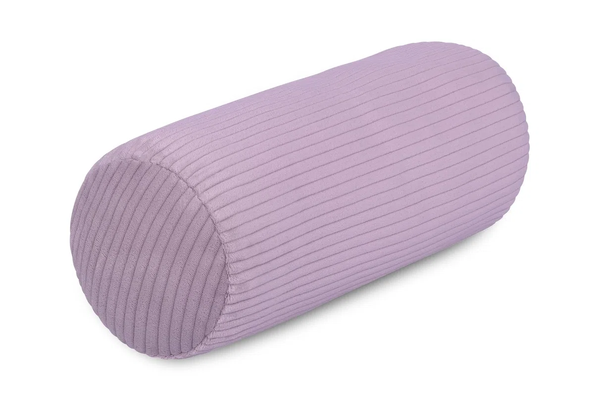 Nackenrolle Cord Rosa Nackenkissen Öko-Tex 100 zertifiziert und 40°C waschbar - Nackenstütz-Kissen mit Bezug, rund für Auto, Flugzeug, auf Reisen oder zum Lesen und Relaxen zu Hause - 15x40 cm