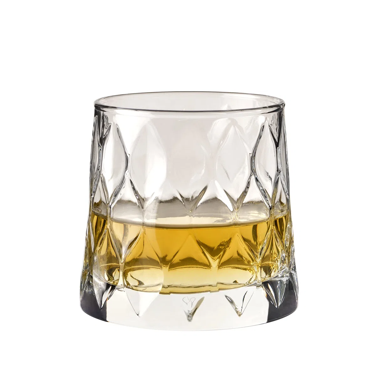Leafy Old Fashioned Special Design Premium Whiskyglas mit schwerem Boden, 300 ml, 4er-Set