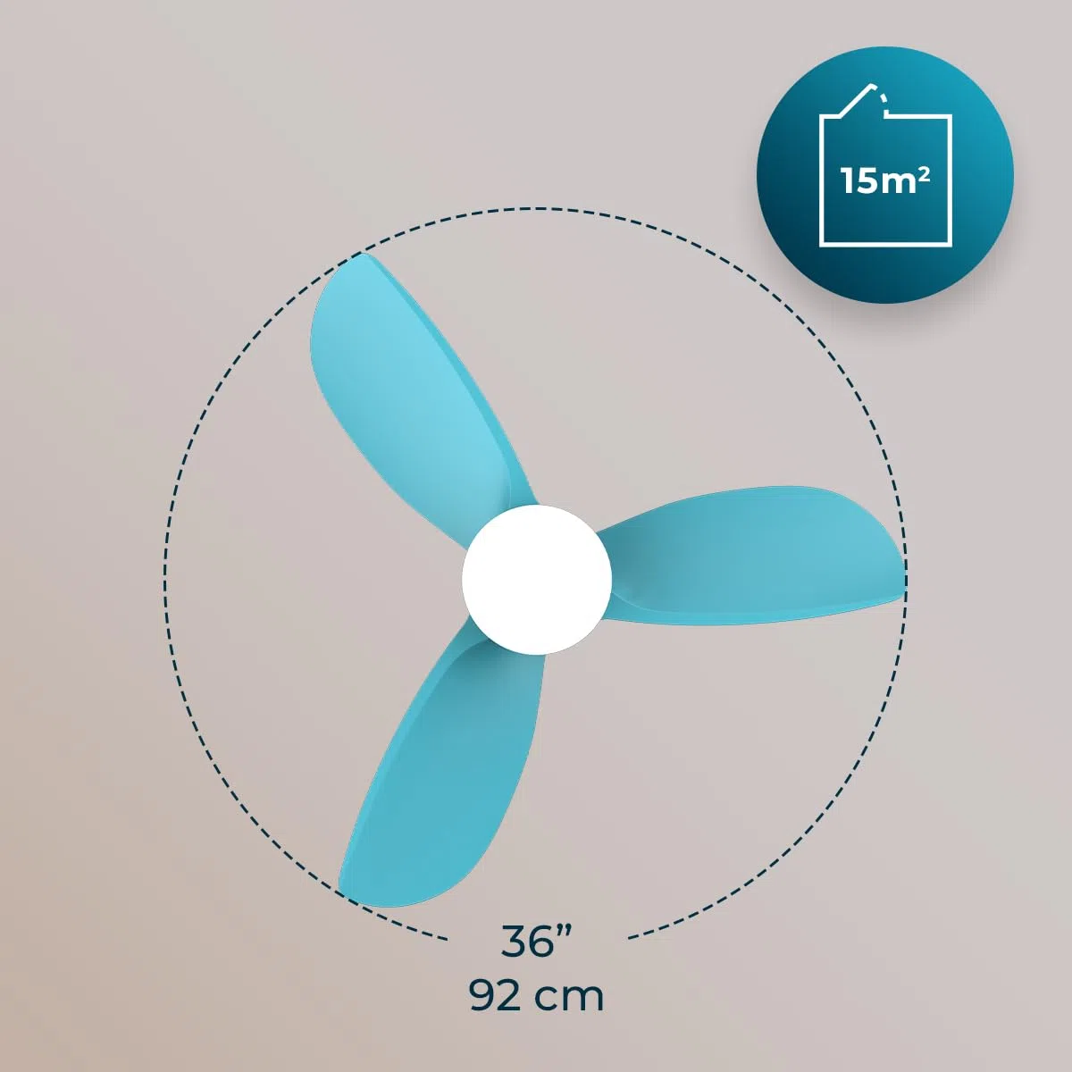 Cecotec - Deckenventilatoren mit Licht EnergySilence Aero 3050 Sky, 35 W DC -Motor, Durchmesser 36 Zoll mit LED -Licht, Fernbedienung, Timer, 6 Geschwindigkeiten und 3 Klingen