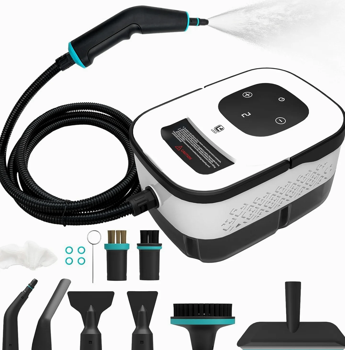 Dampfreiniger Handgerät, 6-Gang Steam Cleaner mit Großem Tank & 10 Zubehör, 10s Schnellheizungs Handdampfreiniger für Küche, Bad, Auto Detailing, Fliesen & Boden Reinigung