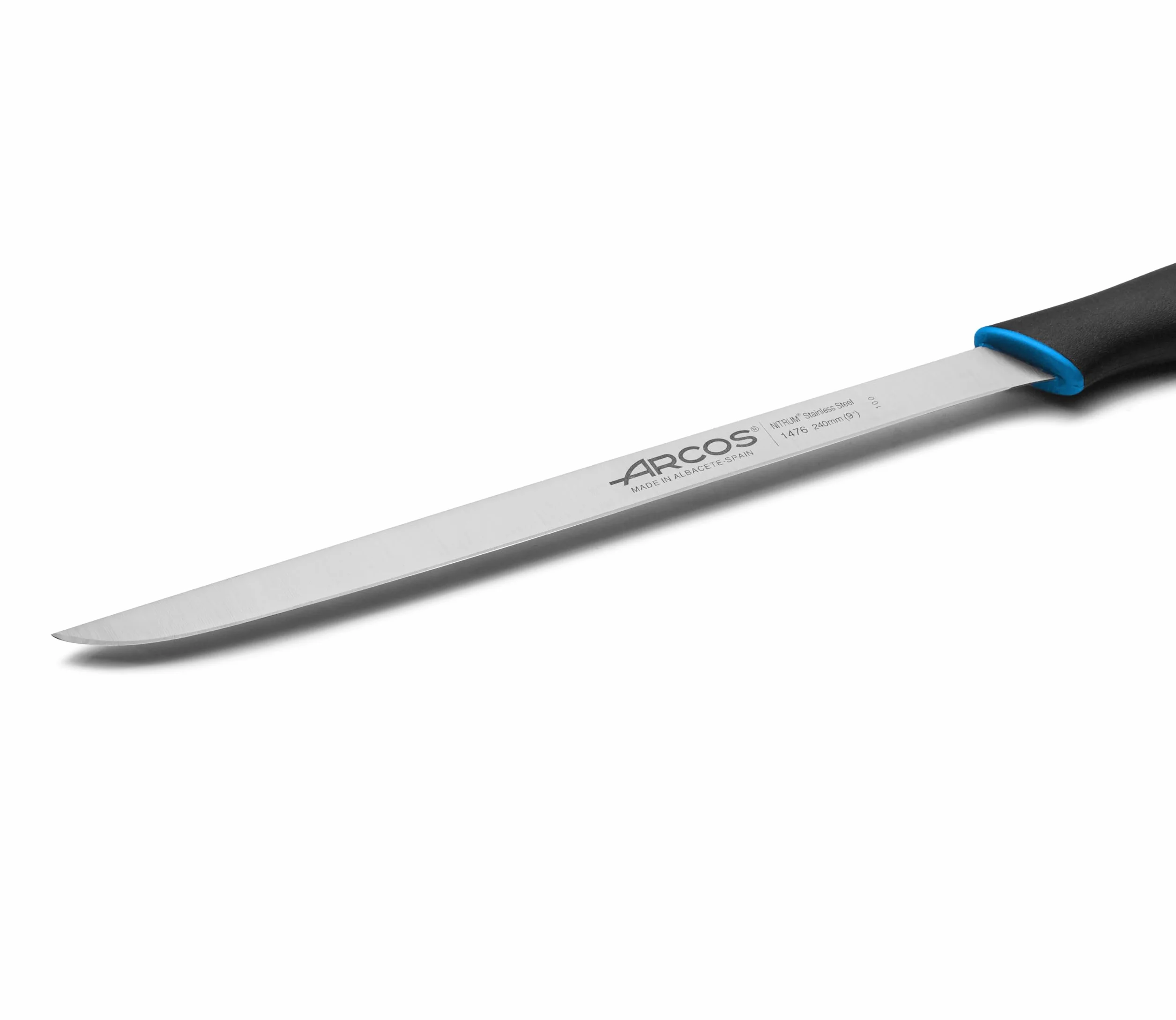 Arcos Flexibles Schinkenmesser - 240 mm NITRUM Edelstahlklinge - Ideal für Schinken und große Fleischstücke - Ergonomischer Griff - Serie Duo
