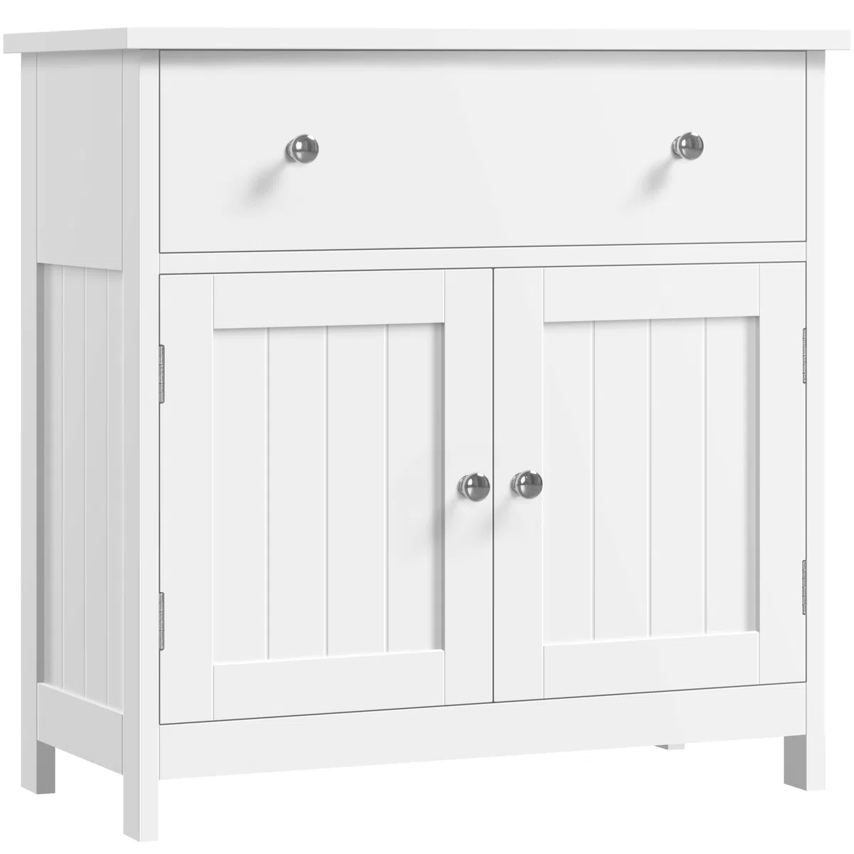 Yaheetech Waschbeckenunterschrank Unterschrank Badezimmerschrank mit Schublade und 2 Türen Landhausstil Waschtischunterschrank Badmöbel für Badezimmer, 60 x 30 x 60 cm