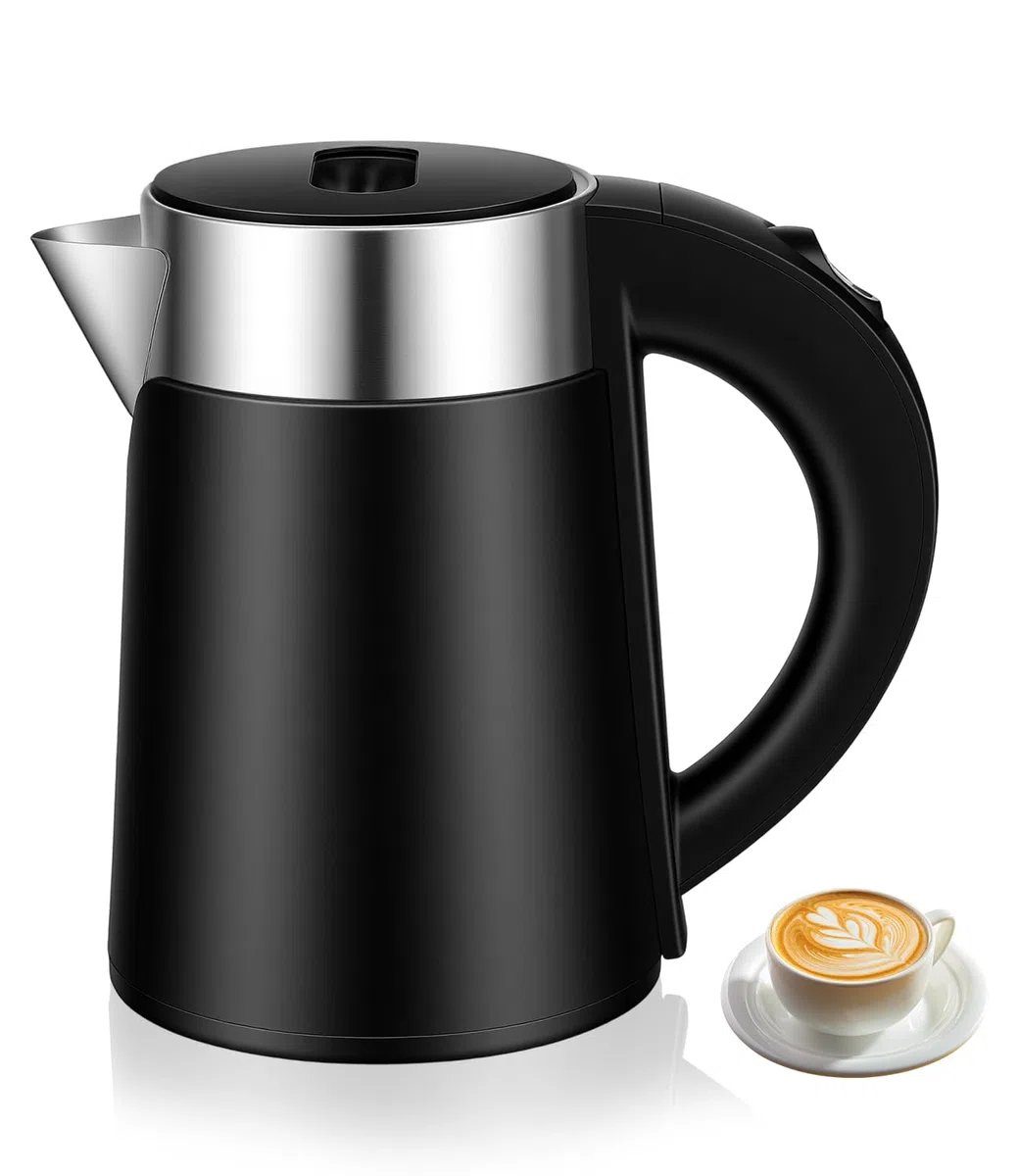 Reisewasserkocher 800ML Mini Camping Wasserkocher mit 800W Edelstahl Wasserkocher Klein ﻿für Reisen Camping Wohnwagen oder Unterwegs Schnelle Boil Teekanne für Reisen Kochen Kaffee Tee