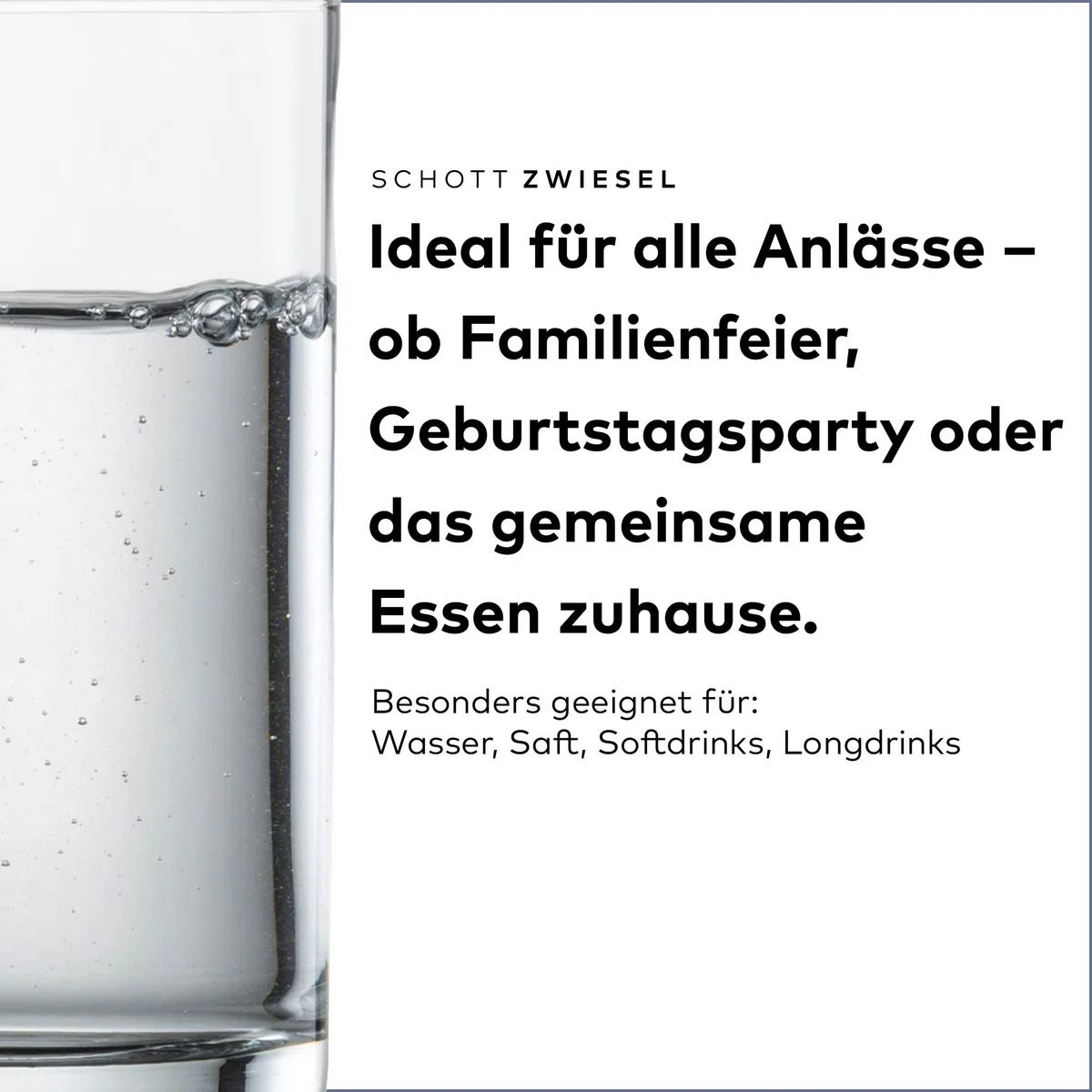 SCHOTT ZWIESEL Allround Becher Simple (6er-Set), geradliniges Trinkglas für Wasser oder Saft, spülmaschinenfeste Tritan-Kristallgläser, Made in Germany (Art.-Nr. 123661)