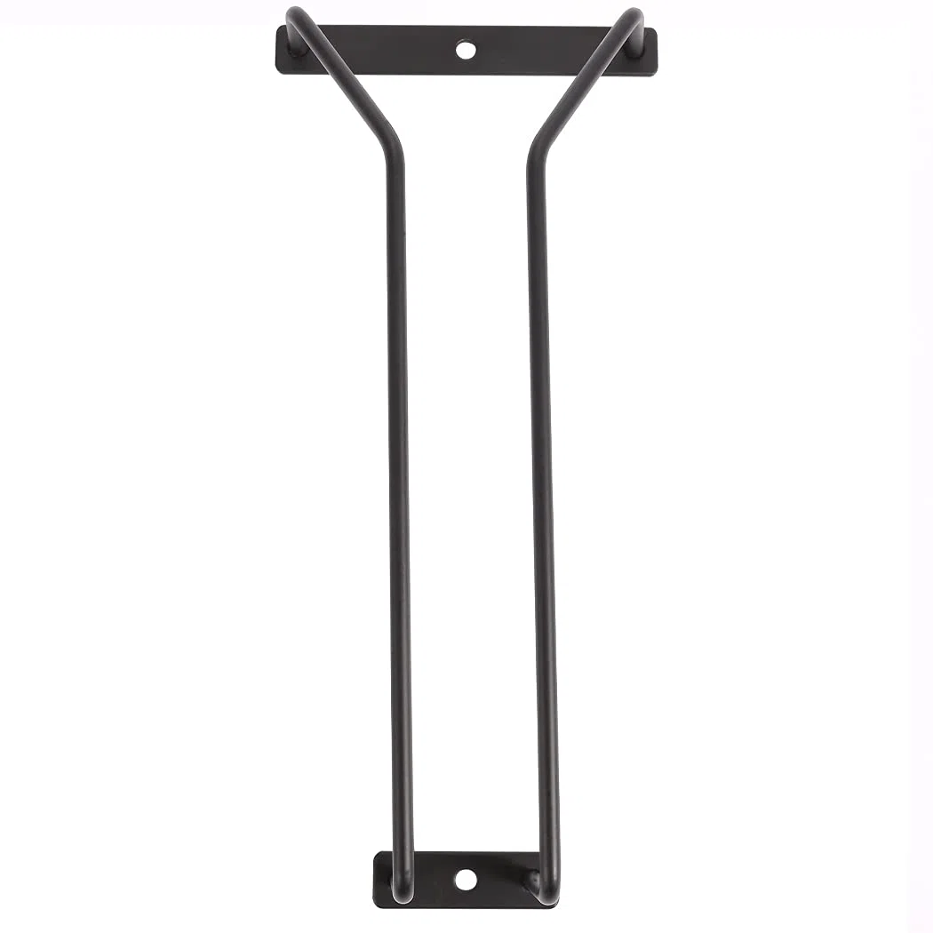 Weinglasregal unter dem Schrank, schwarz, Metall-Weinglashalter, Stielglasregal unter Regal, Weingläser-Aufbewahrung, Aufhänger, 24,5 cm, 2 Stück