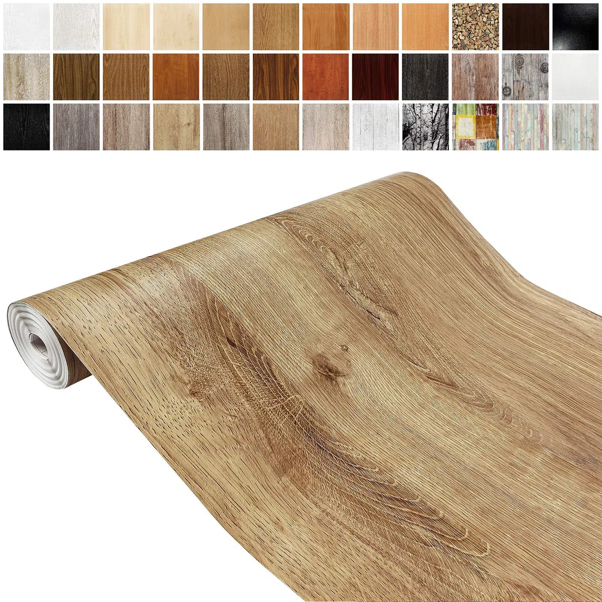 Klebefolie Möbel 45x240 cm | Möbelfolie selbstklebend in Holzoptik | Folie für Möbel zur einfachen Renovierung von Türen, Tischen und Regalen | Klebefolie dekorativ und abwaschbar | Ribbeck Eiche