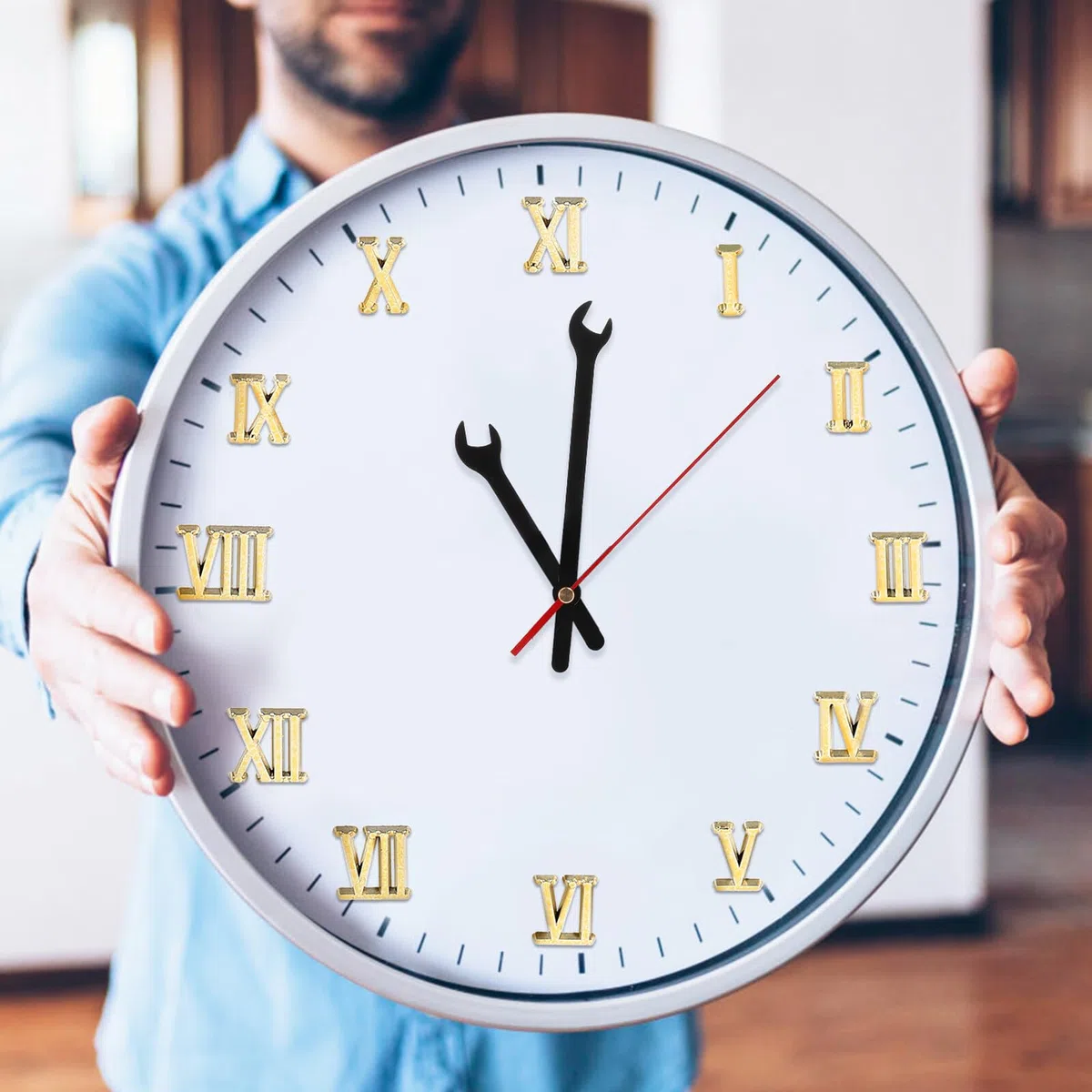 ERINGOGO Digitale Uhren Ersatzziffern mit Verschleißfester Oberfläche aus Kunststoff 5 Satz zur Uhrnummern Ersetzung im Schlafzimmer und Selbstgemacht Wanduhr Reparatur