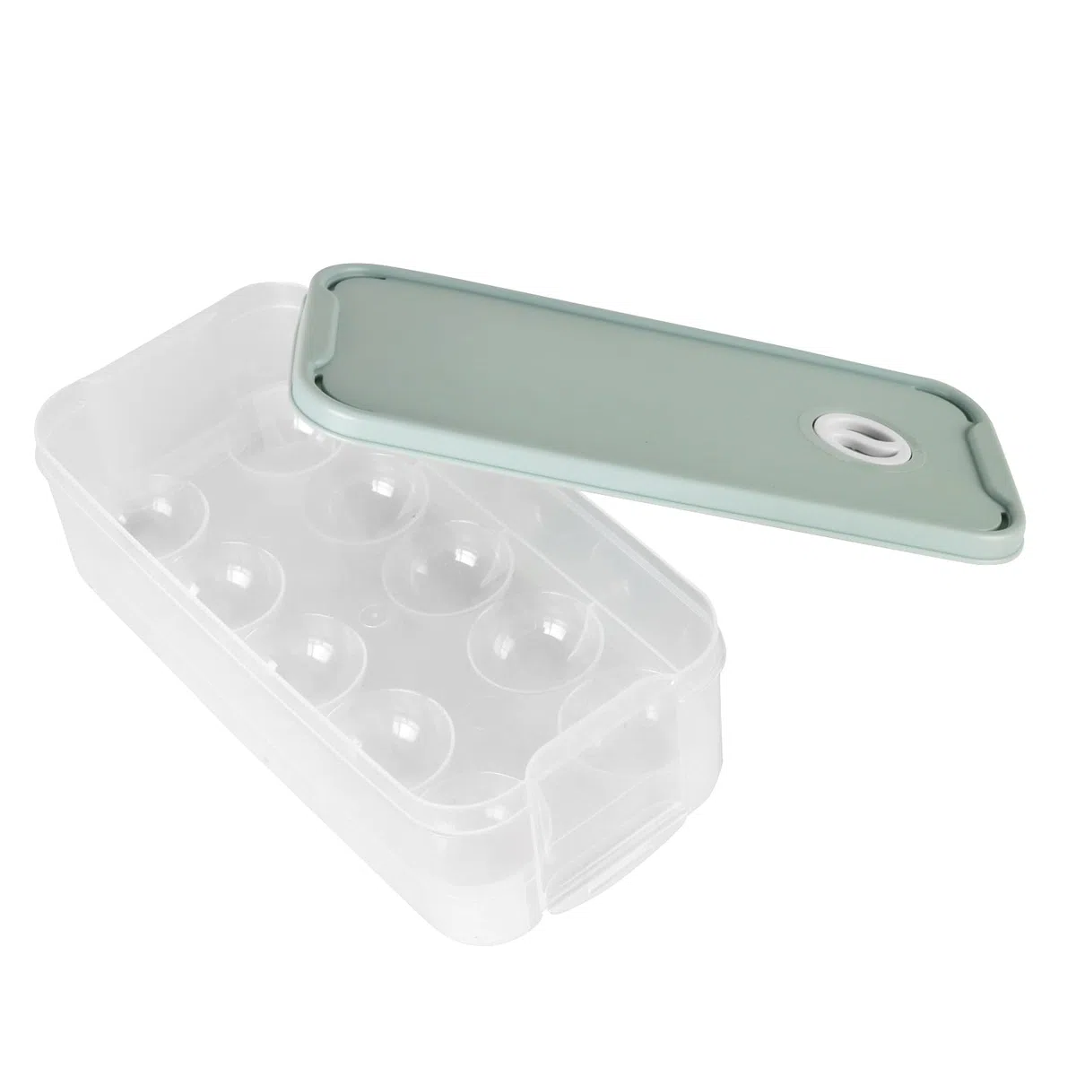 4 Stück Eier Aufbewahrung Kühlschrank, Eierbox aus Kunststoff für 10 Eier, Eierbehälter mit Deckel, Eierschachtel Transportbox für Küche, Blau, Grün